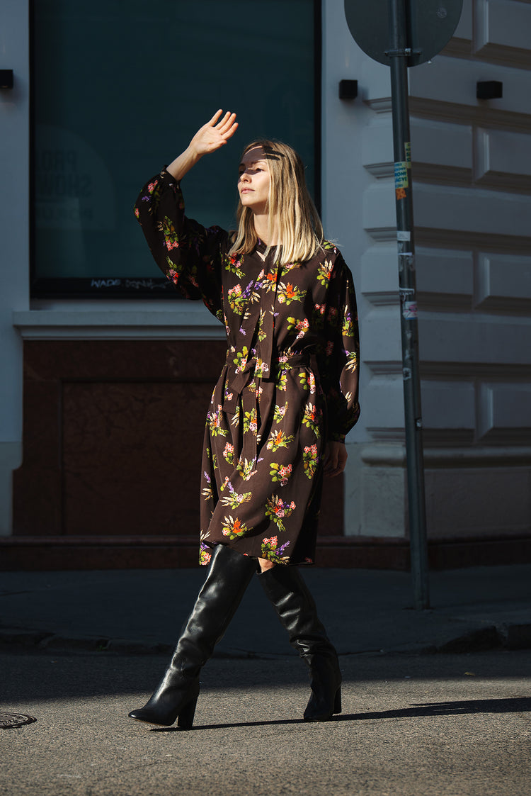 Lame Flower Print AW19'