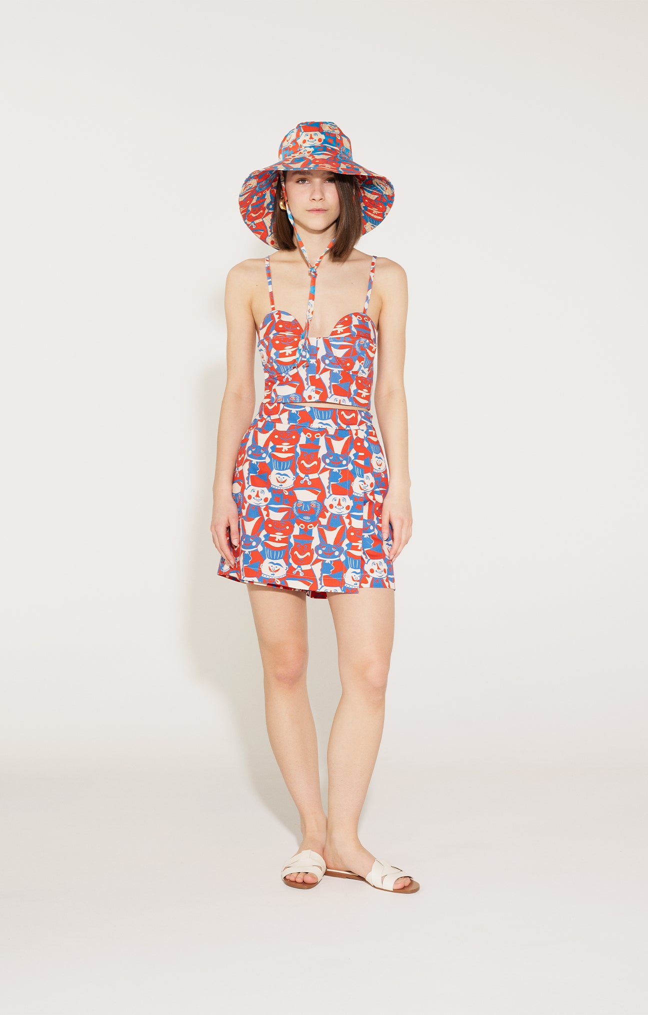 ALFOLD canvas skort 'Miska faces'
