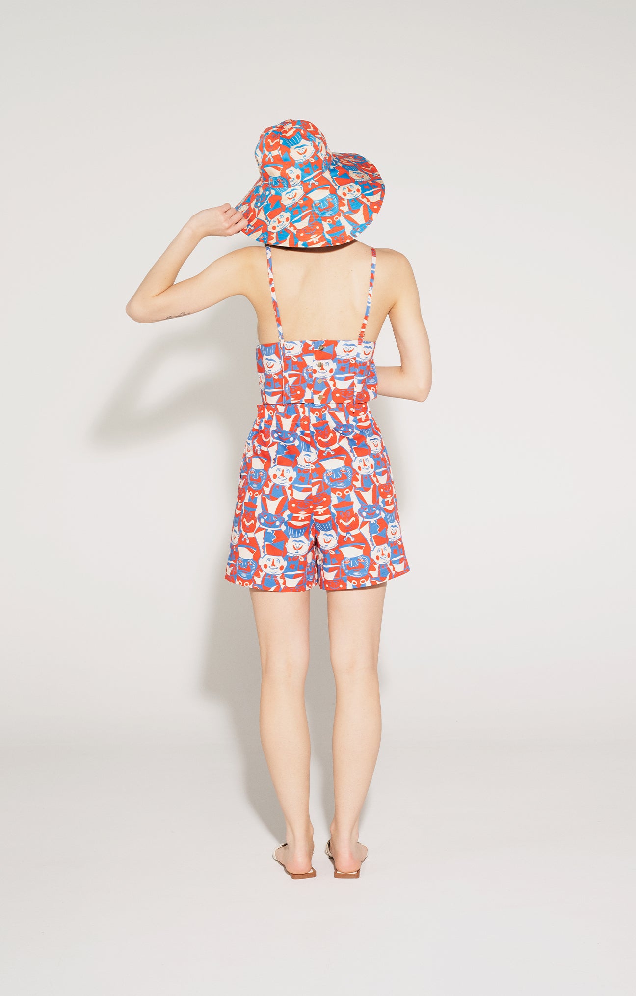 ALFOLD canvas skort 'Miska faces'