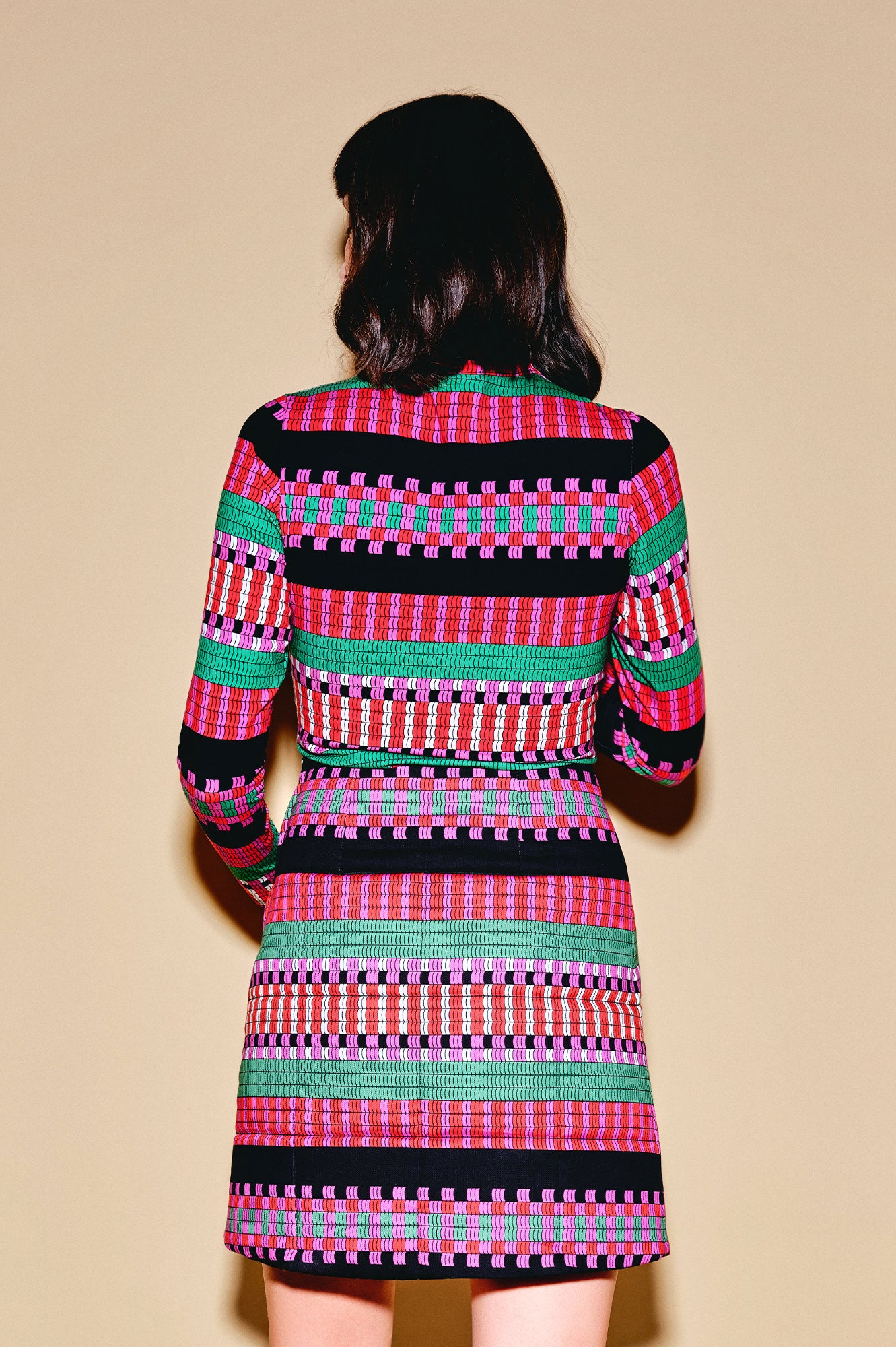 BORS front zip jersey top 'Demijohn'