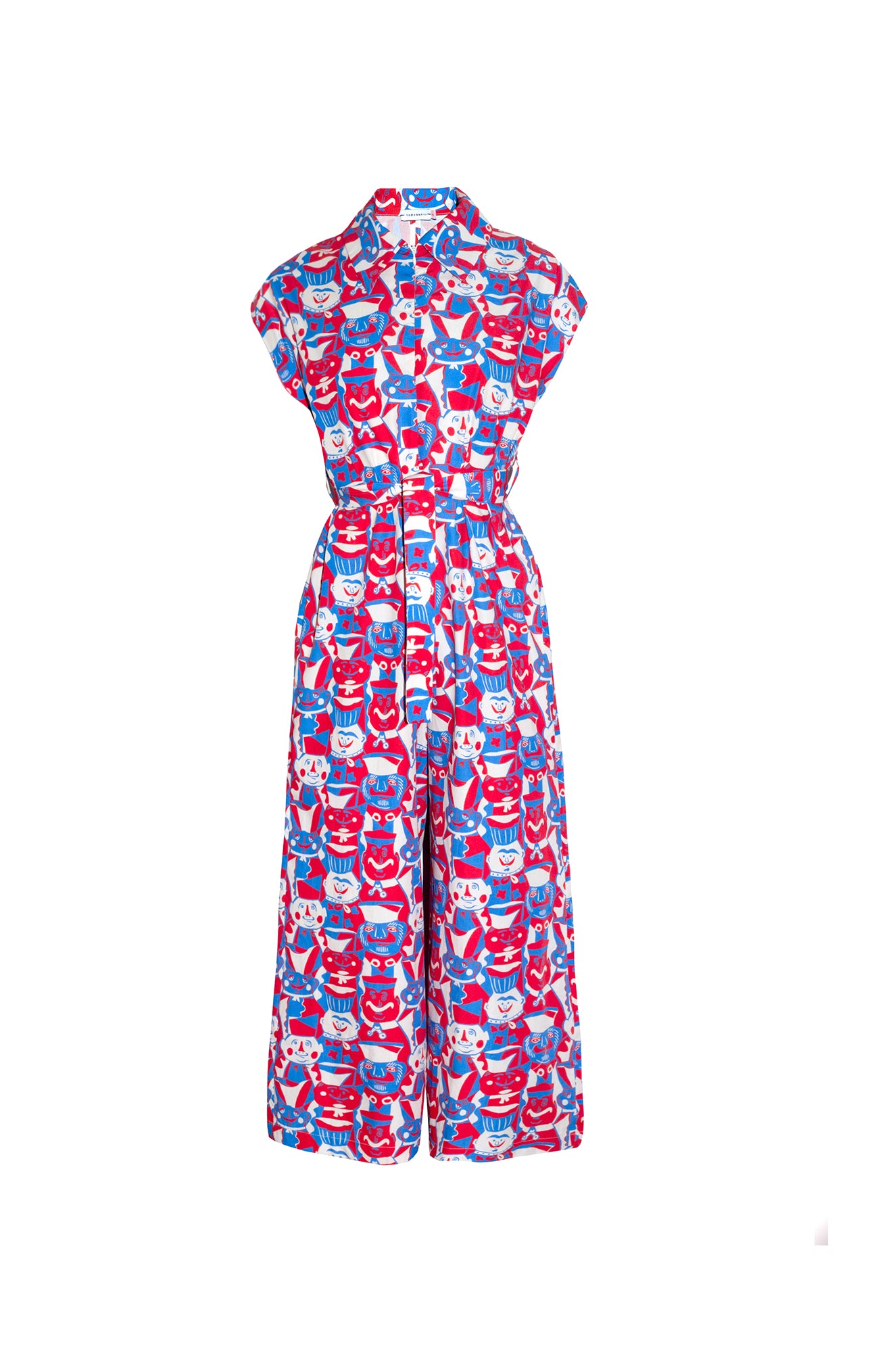 BUTELLA poplin jumpsuit 'Miska Faces'