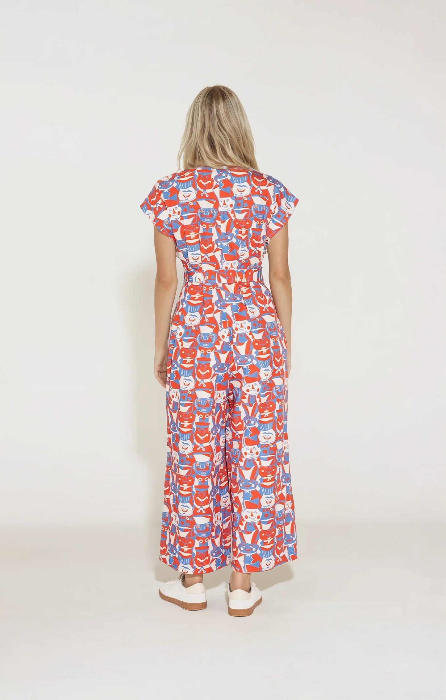 BUTELLA poplin jumpsuit 'Miska Faces'