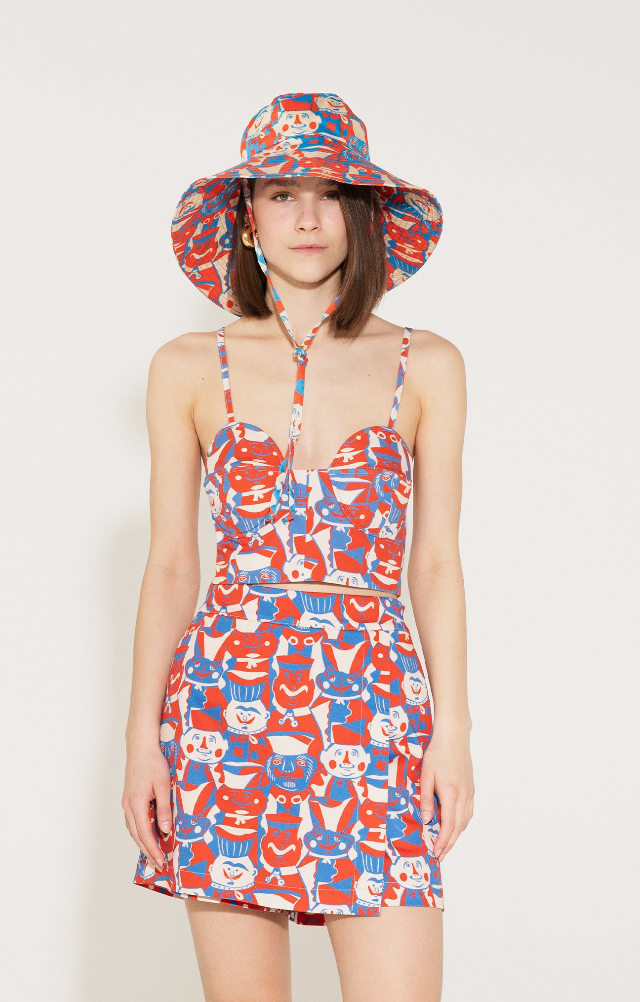 BUTYKOS bustier top 'Miska Faces'