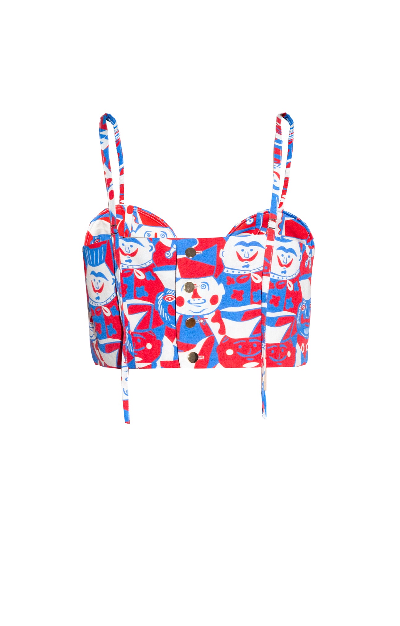 BUTYKOS bustier top 'Miska Faces'