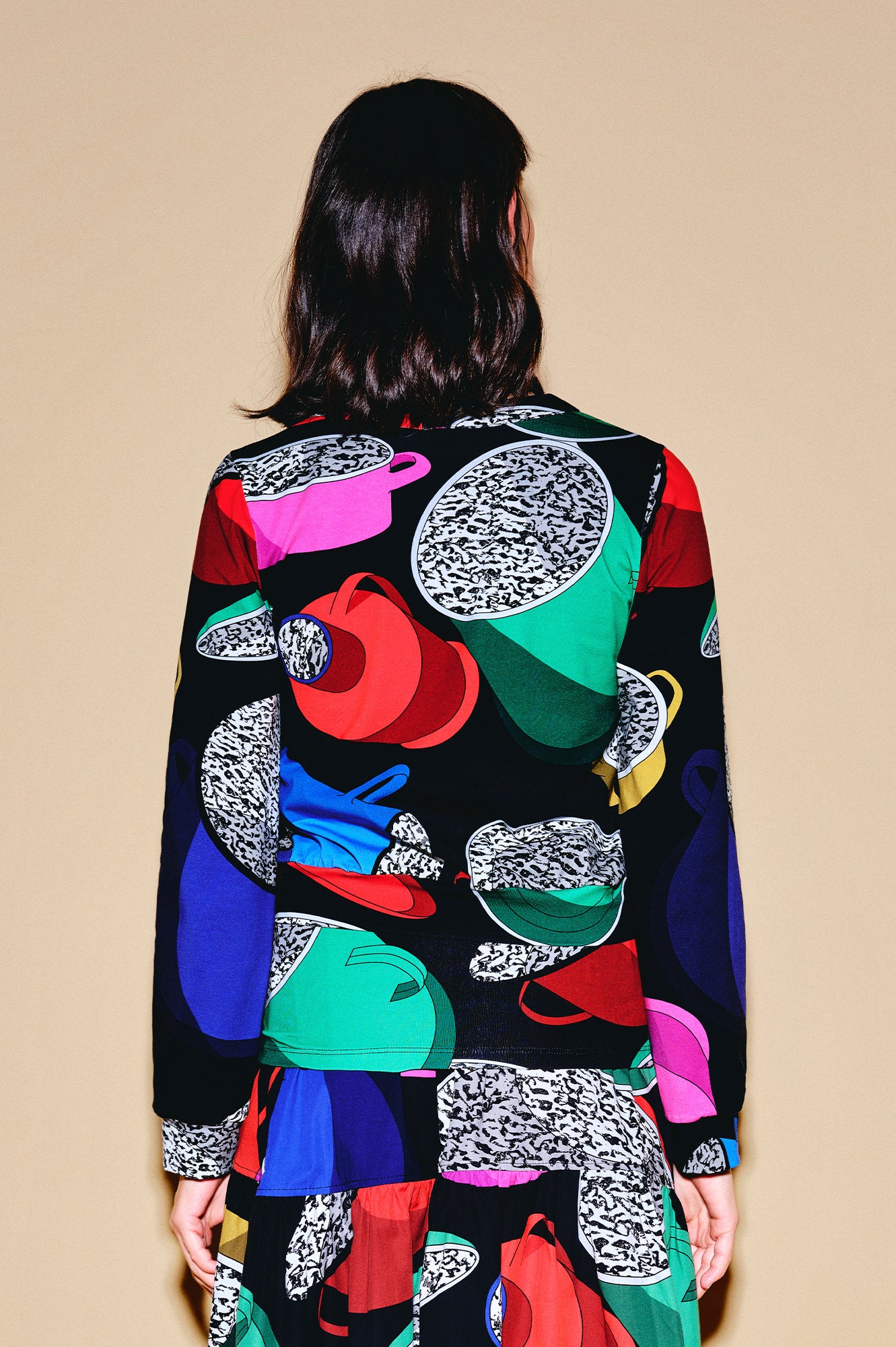 CSIKOS jersey cardigan 'Paprika Pot'