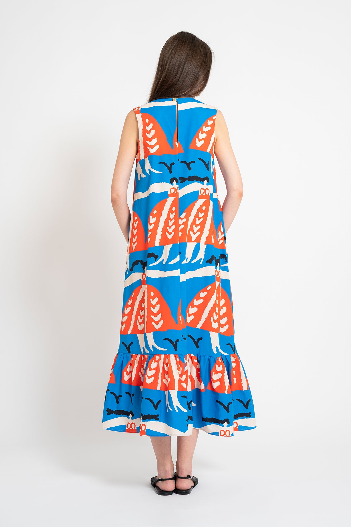 FUST ruffled midi dress 'Maiden'