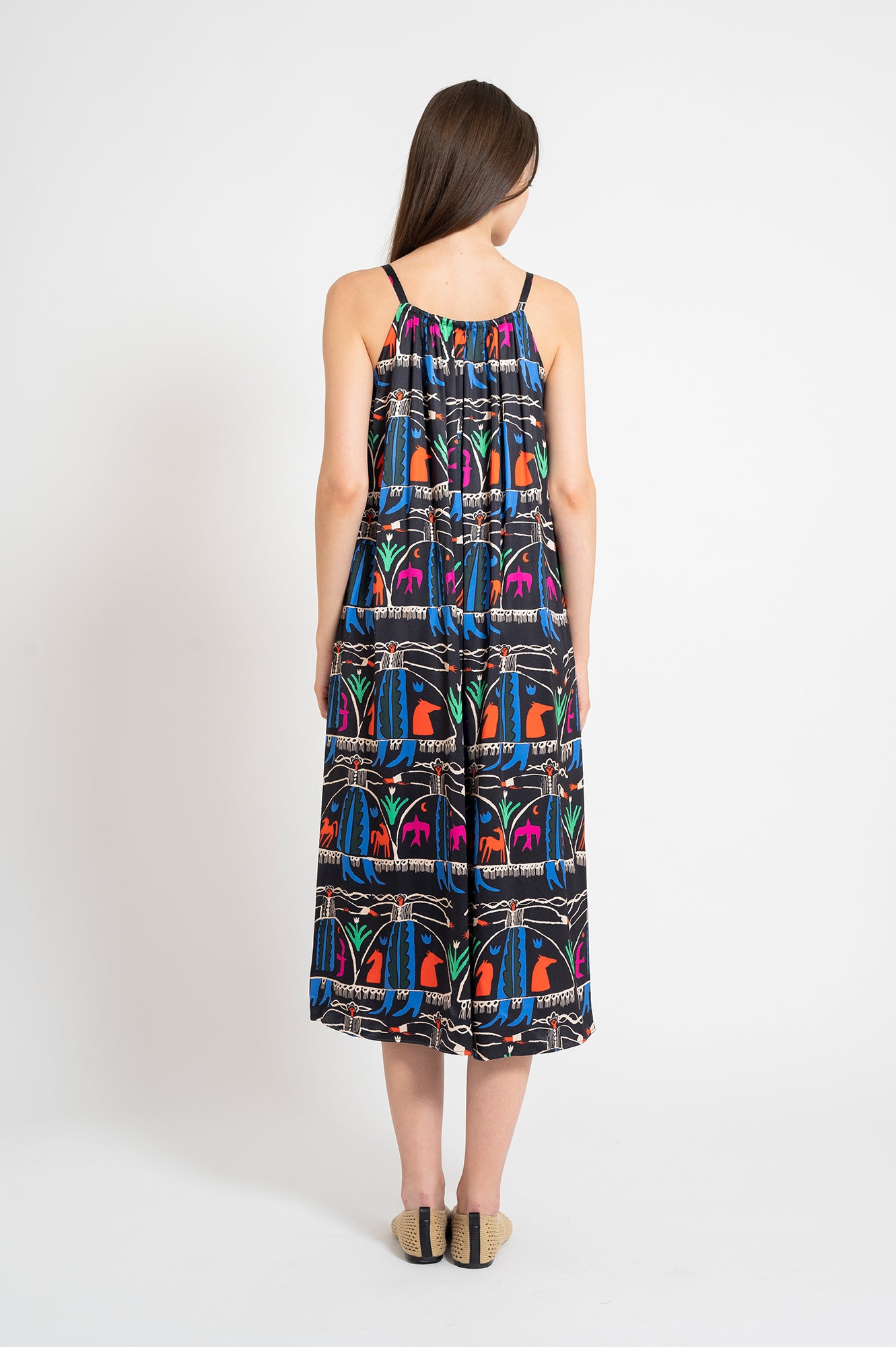 MAGDA gathered cami dress 'Bride'