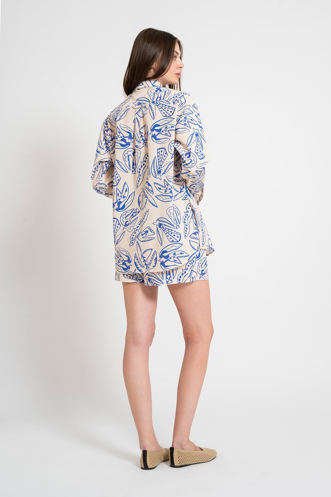 MORPHINI oversized shirt 'Folk Bird'