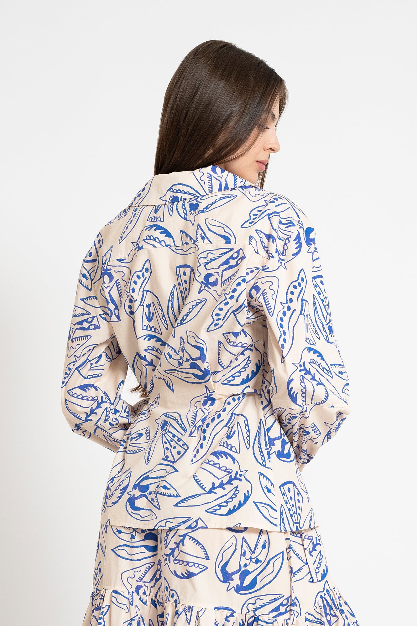 GALAMB wrap shirt 'Folk Bird'