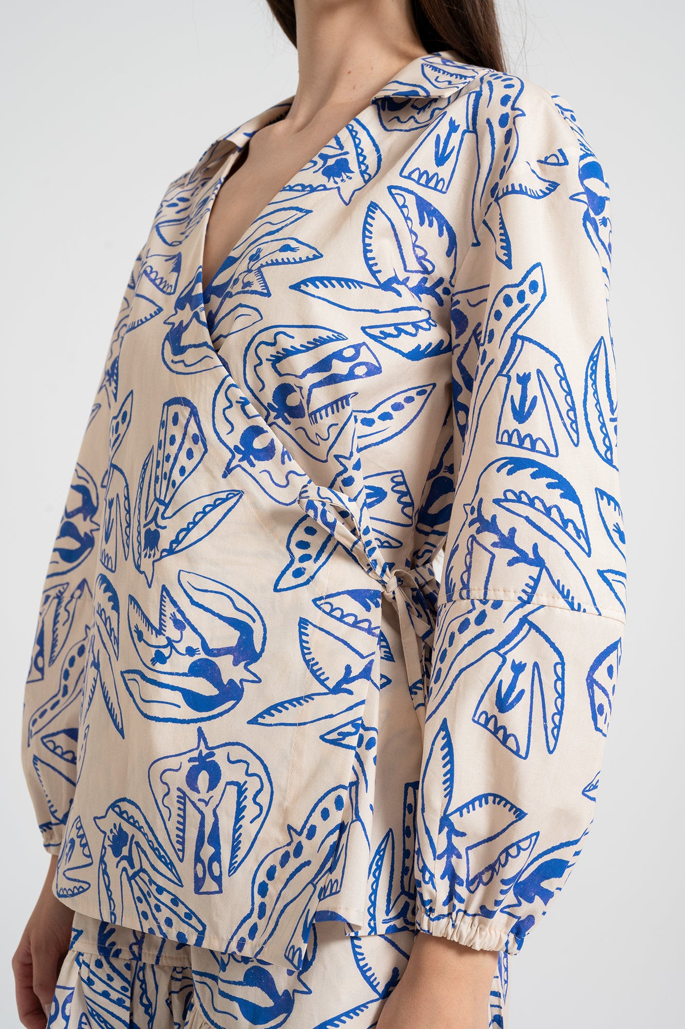 GALAMB wrap shirt 'Folk Bird'