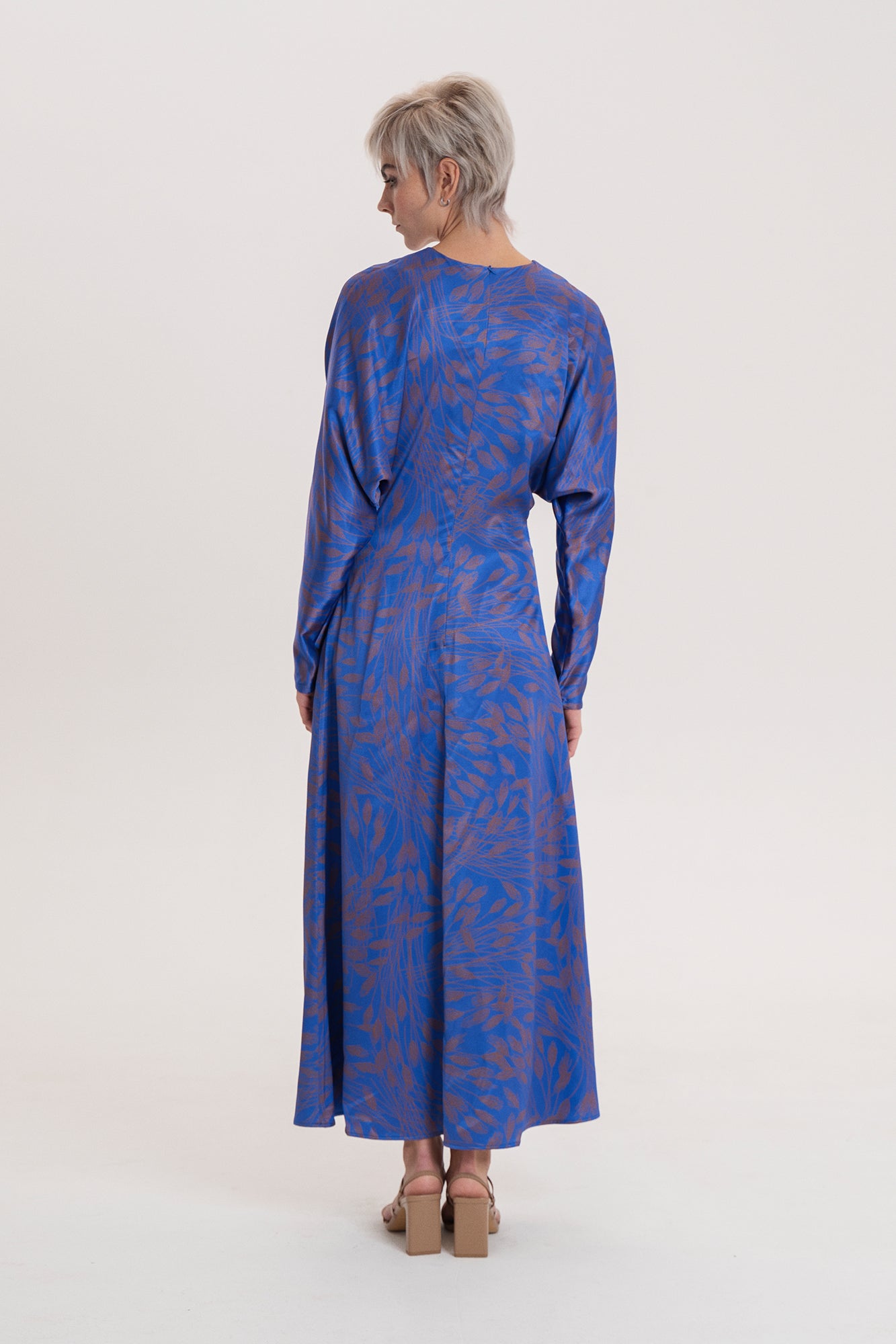 LIBA draped waist dress 'Wheat'