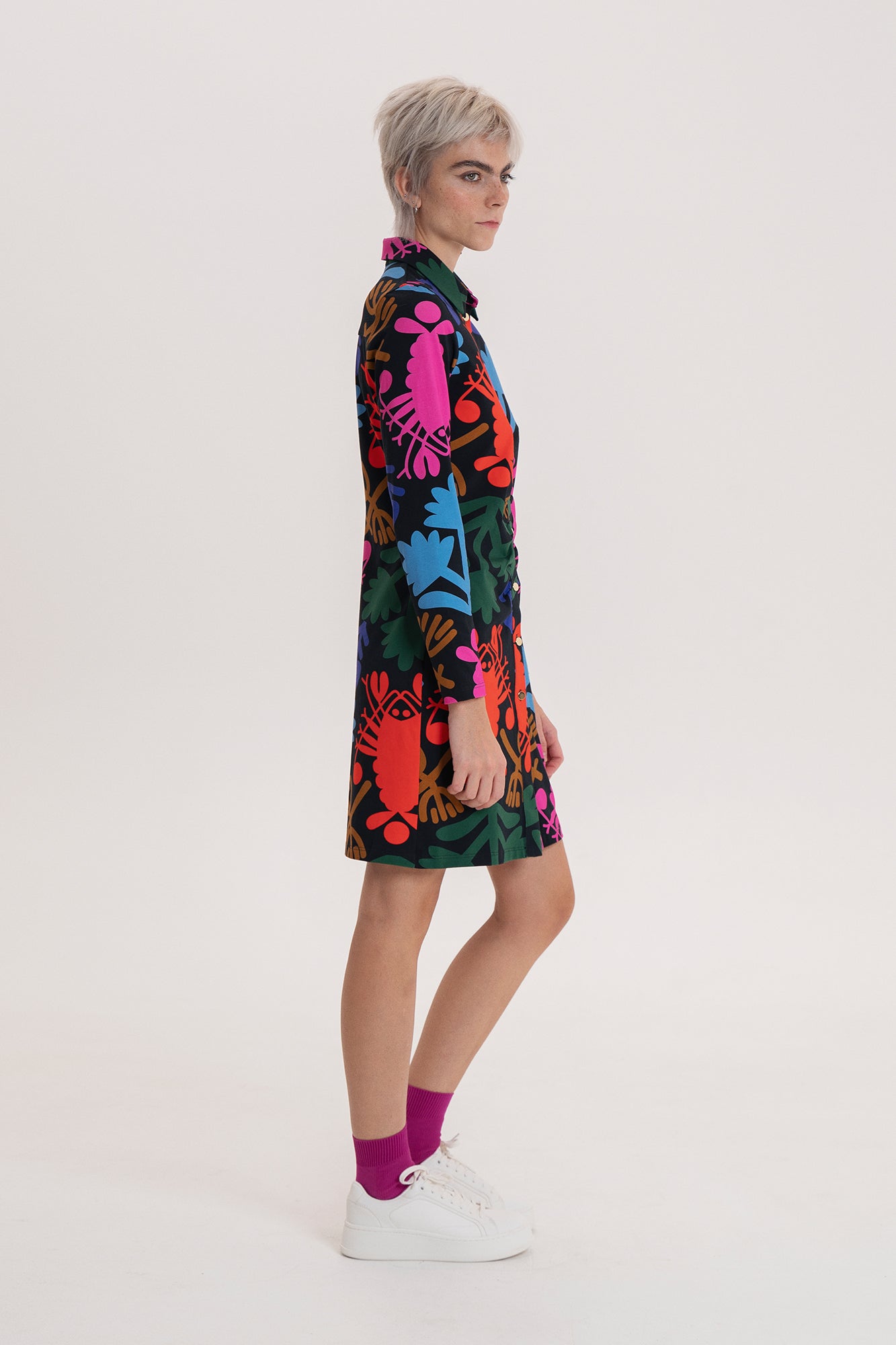 EGYED draped shirt dress 'Lobster'