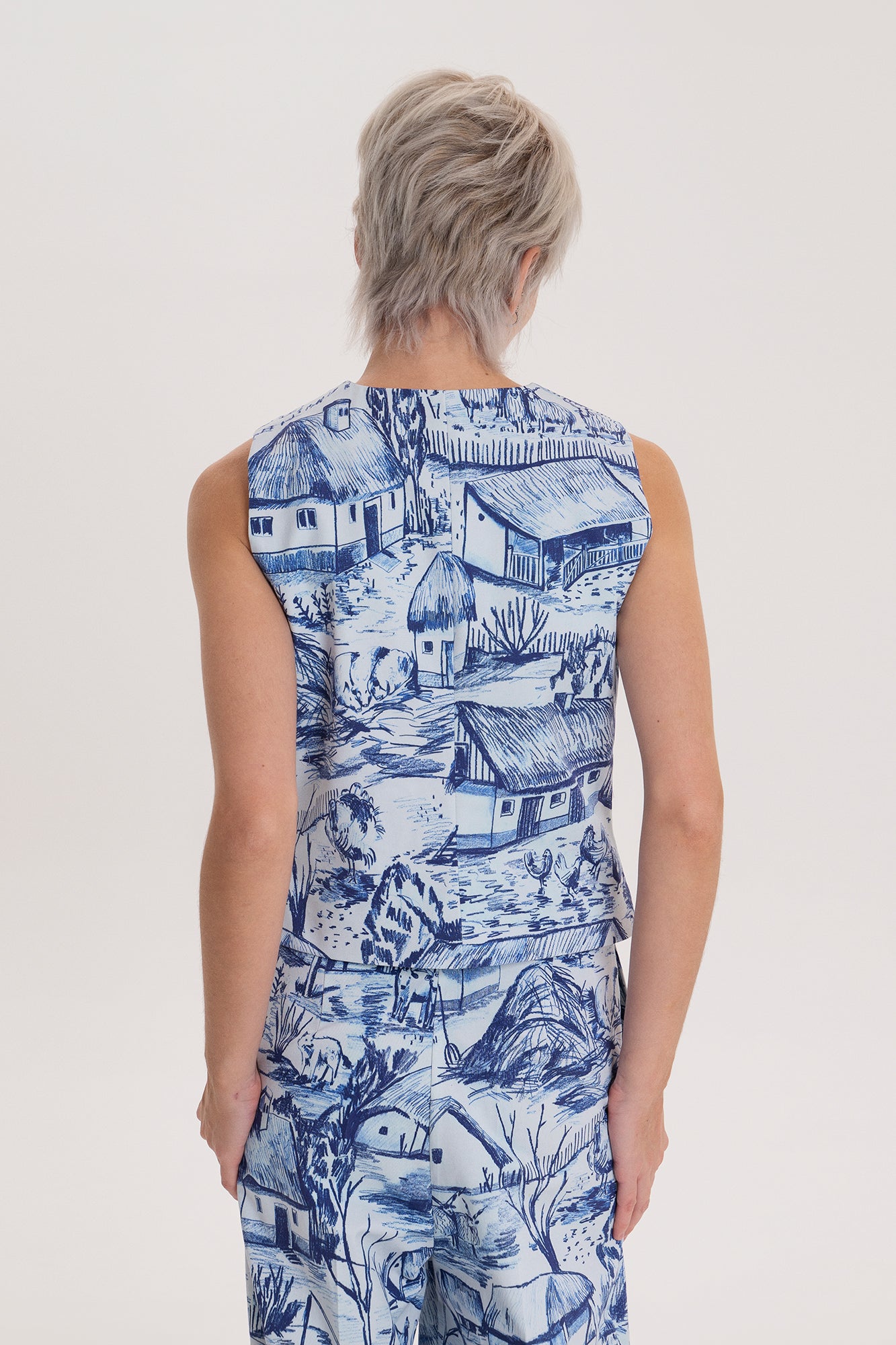 ANNO tailored vest 'Farm blue'