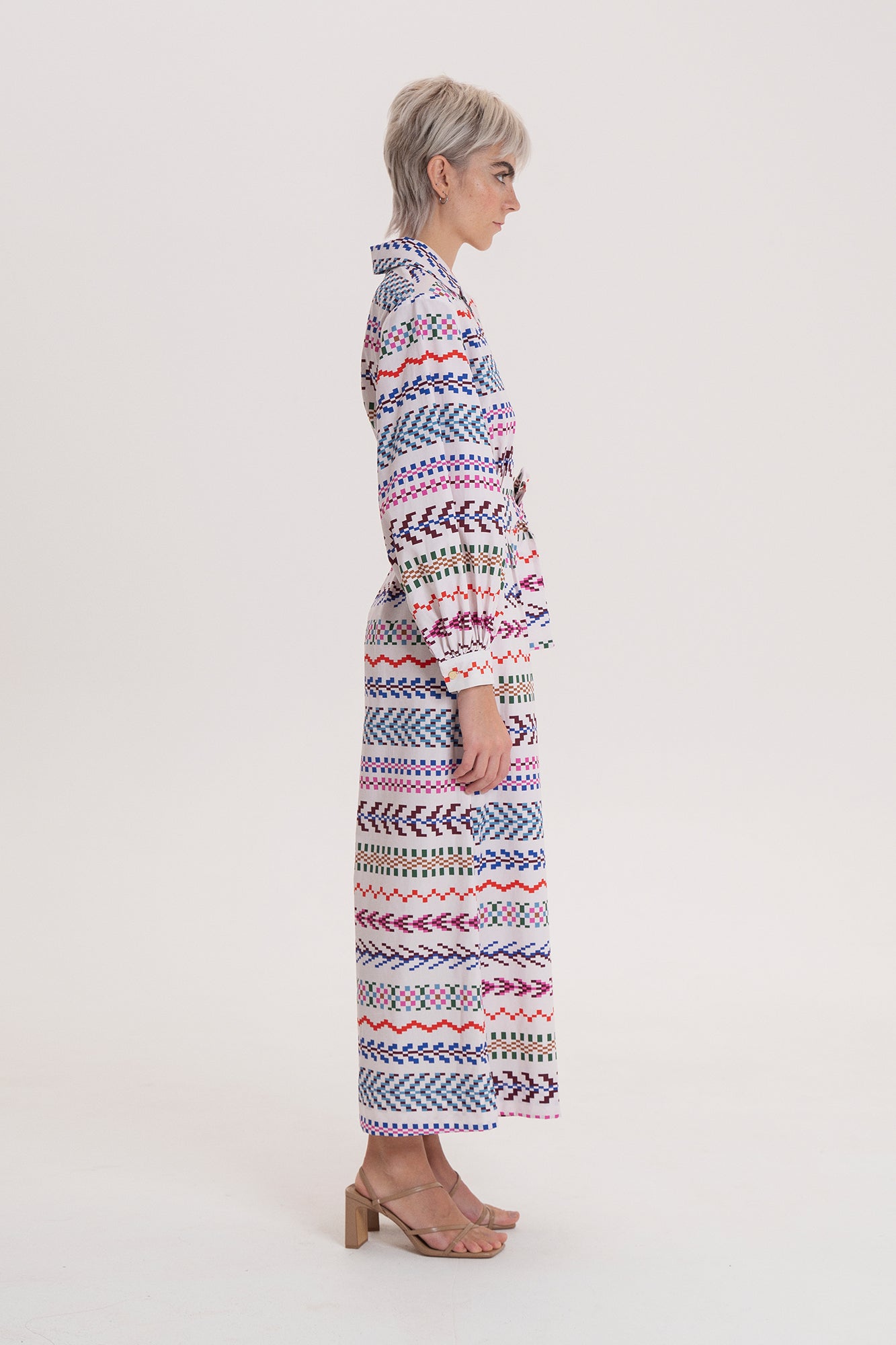 TOLNA poplin jumpsuit 'Pixel white'