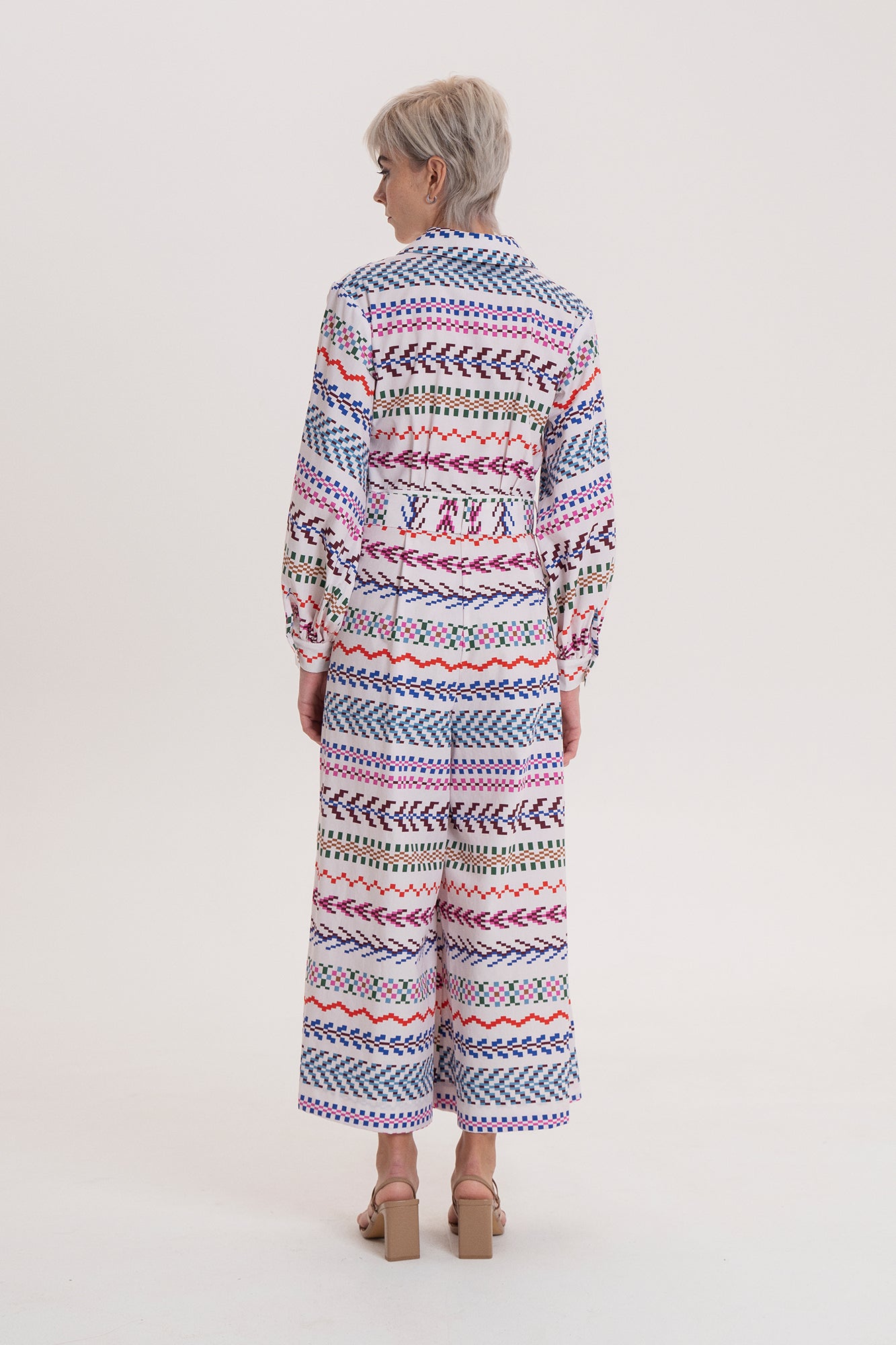 TOLNA poplin jumpsuit 'Pixel white'
