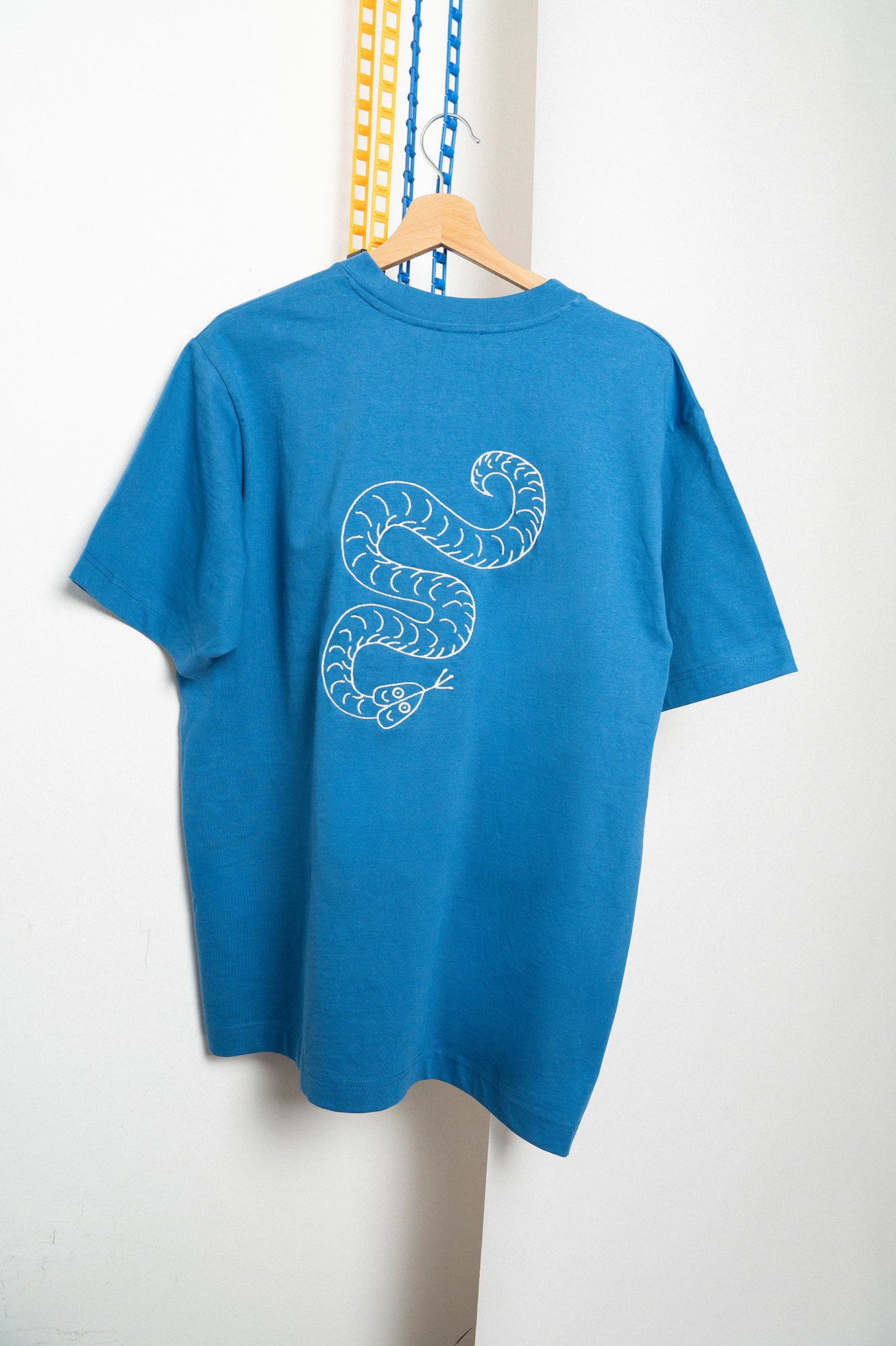 'SNAKE' men's T-shirt sky blue