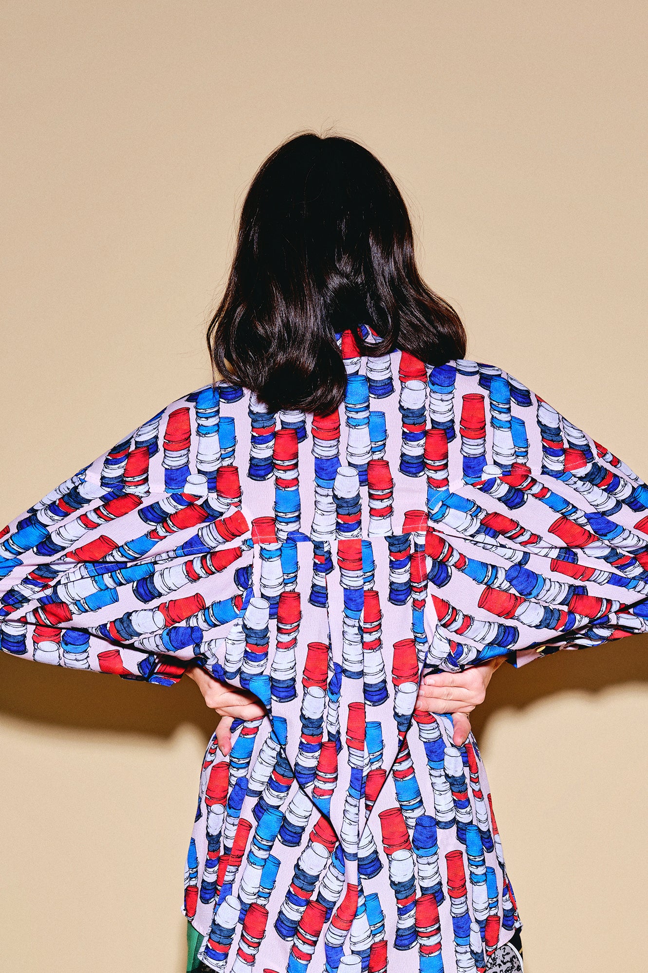 FAHEJ volume sleeve oversized shirt 'Buckets'