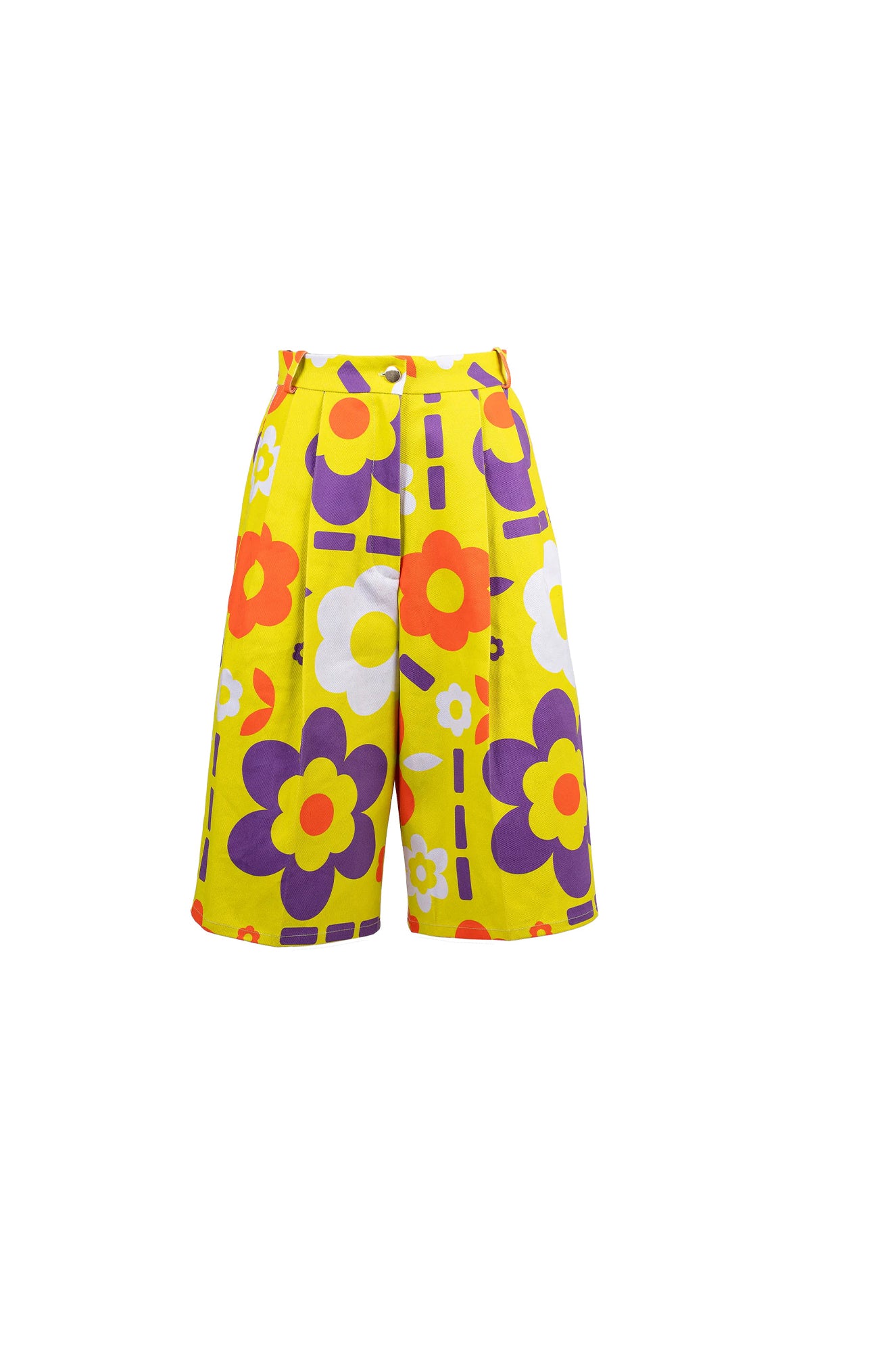 FLEURETTE tailored bermuda shorts 'Space Flowers'