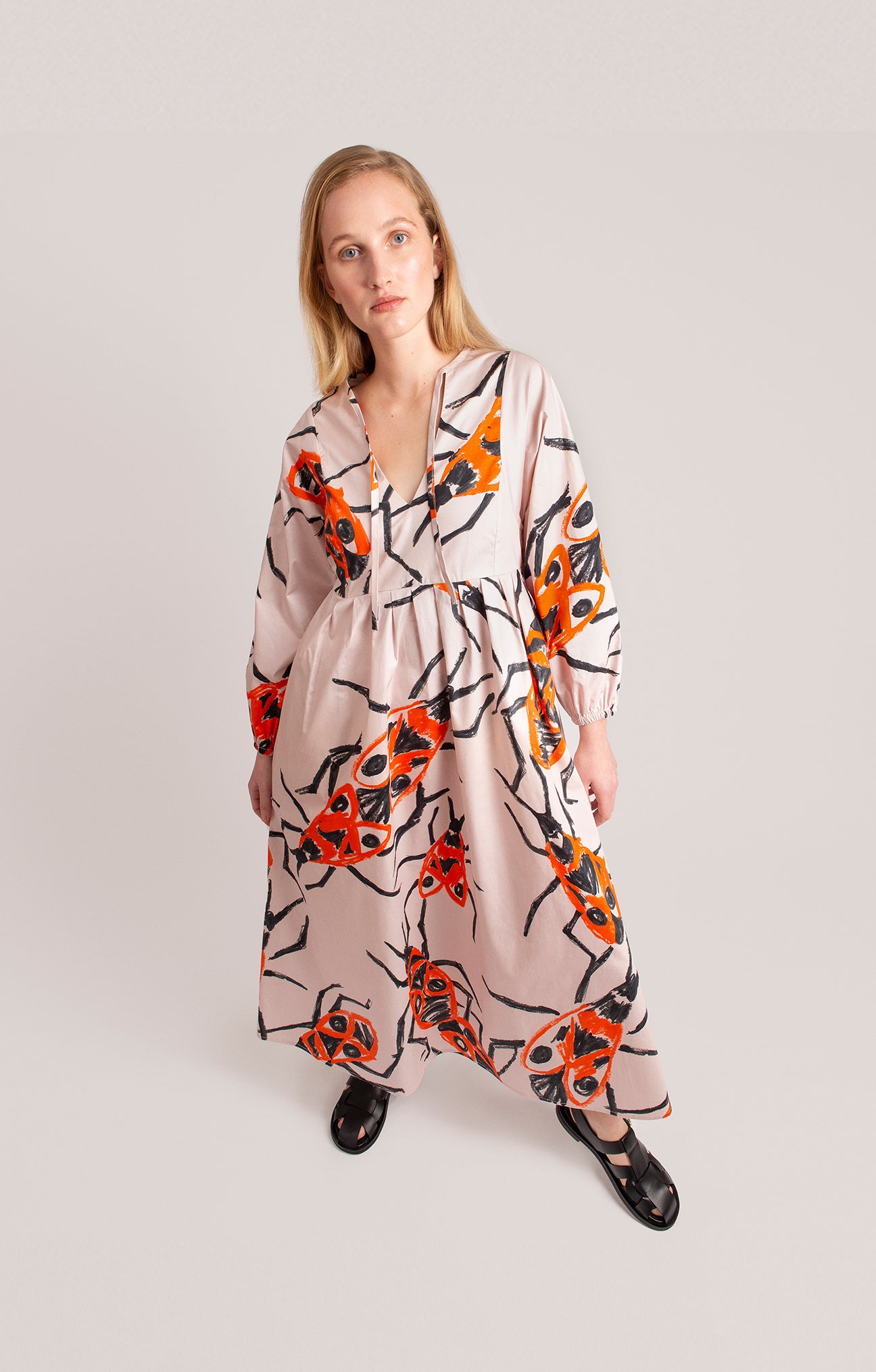 FUTRINKA rustic maxi dress 'Big Firebugs'