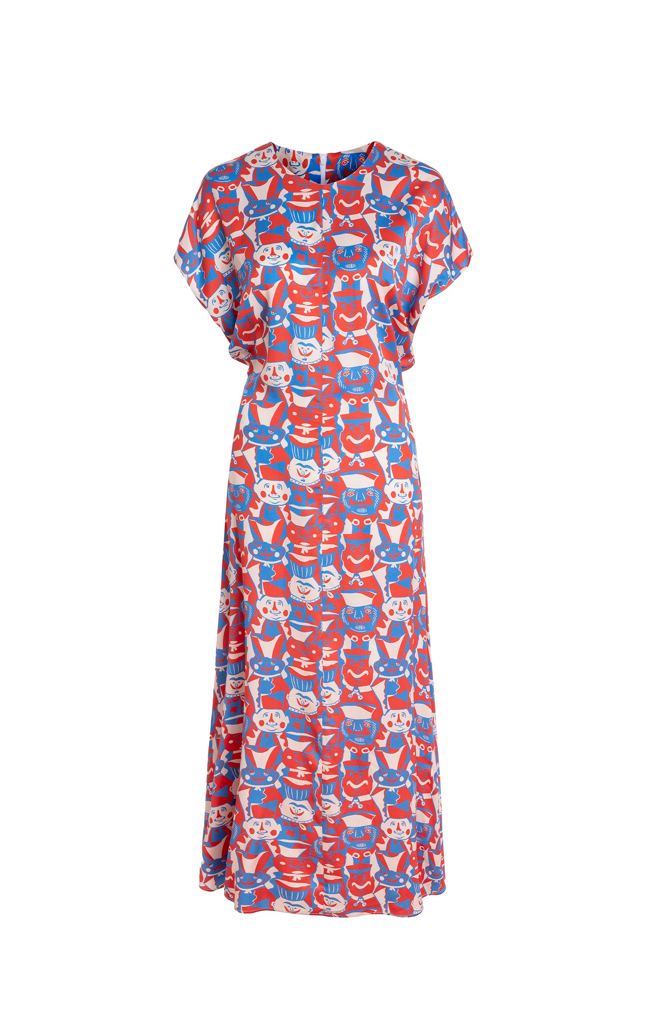 HUSZAR draped waist dress 'Miska Faces'