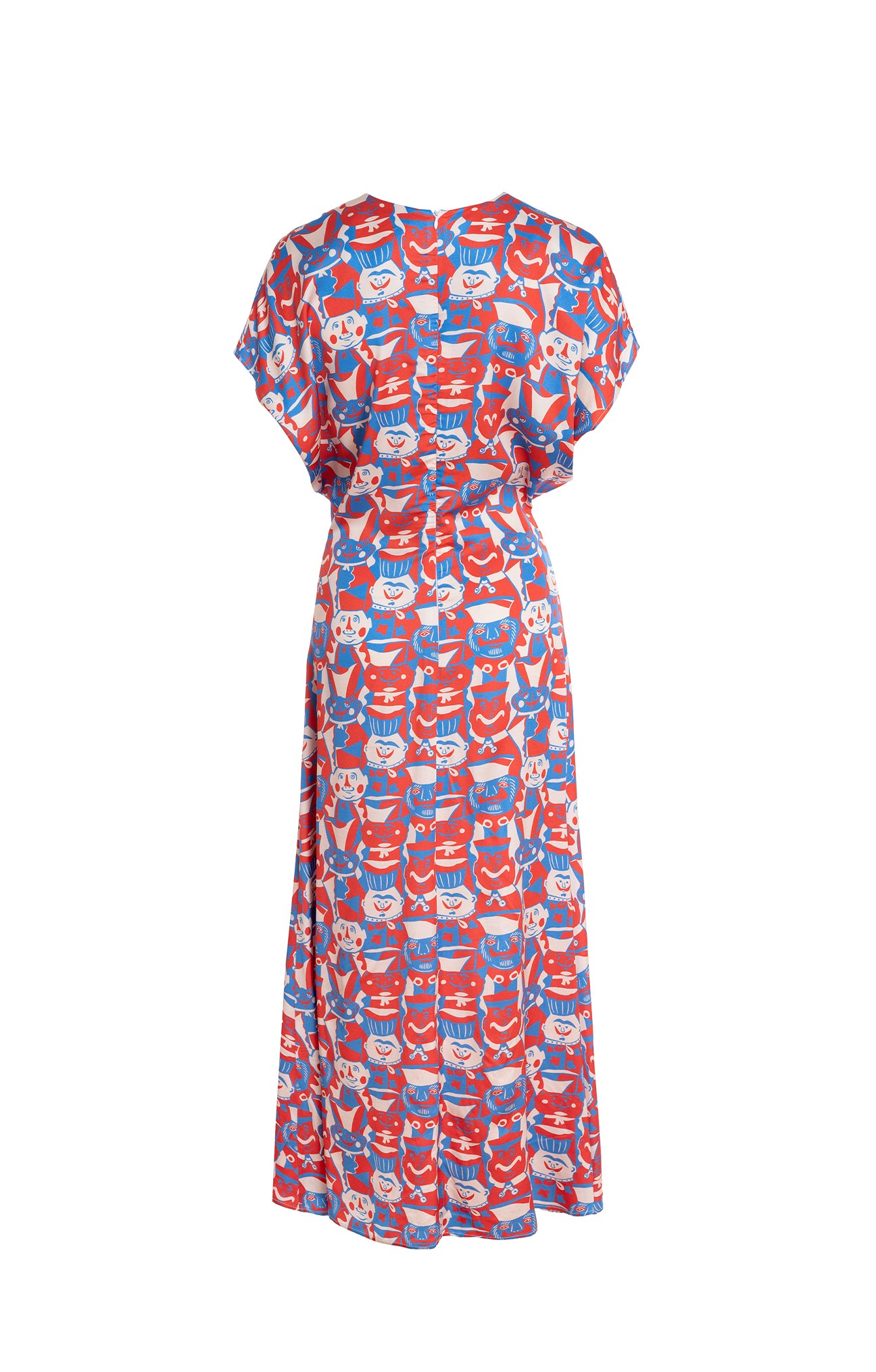 HUSZAR draped waist dress 'Miska Faces'