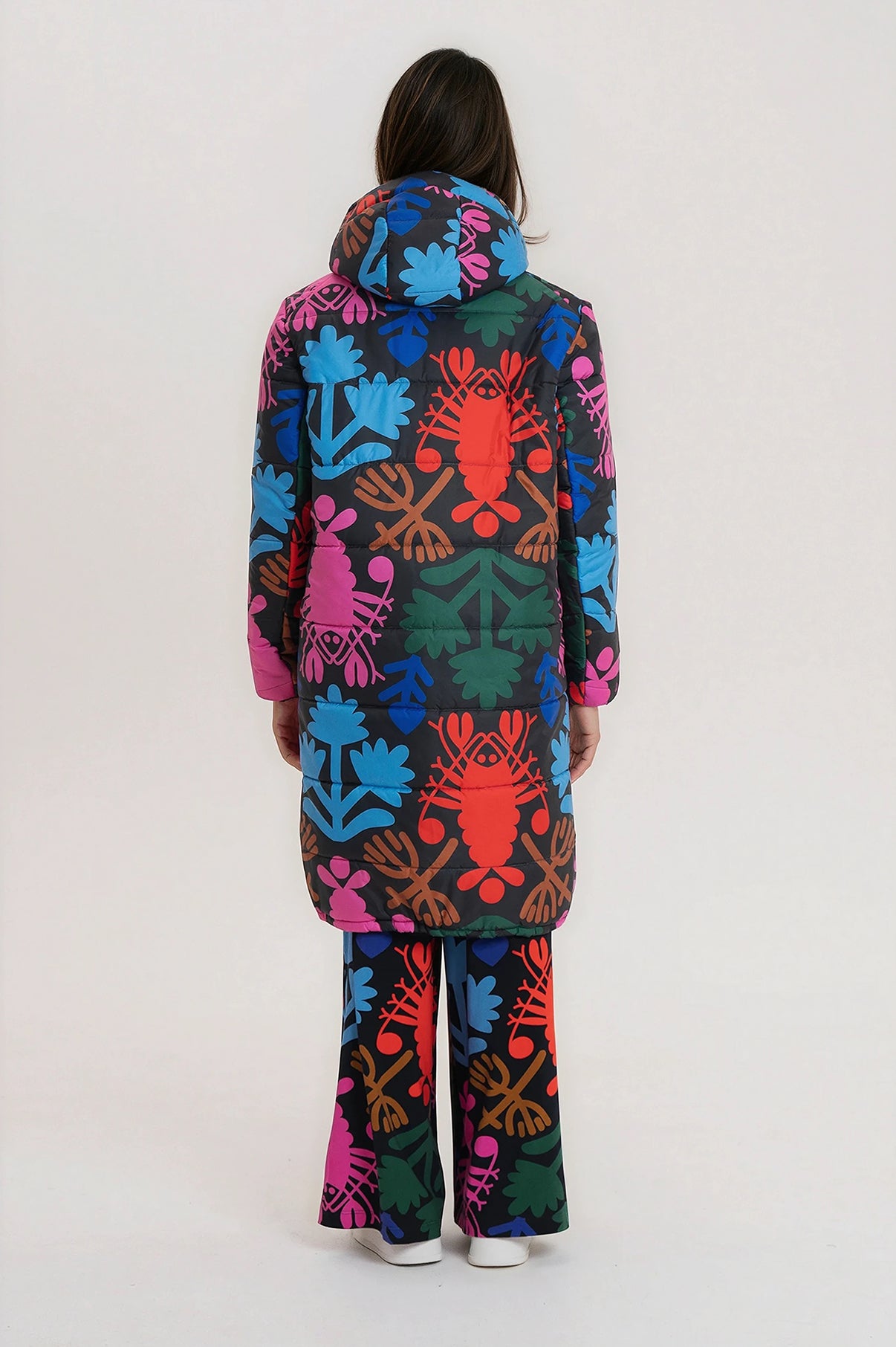 ILUS puffer coat 'Lobster'