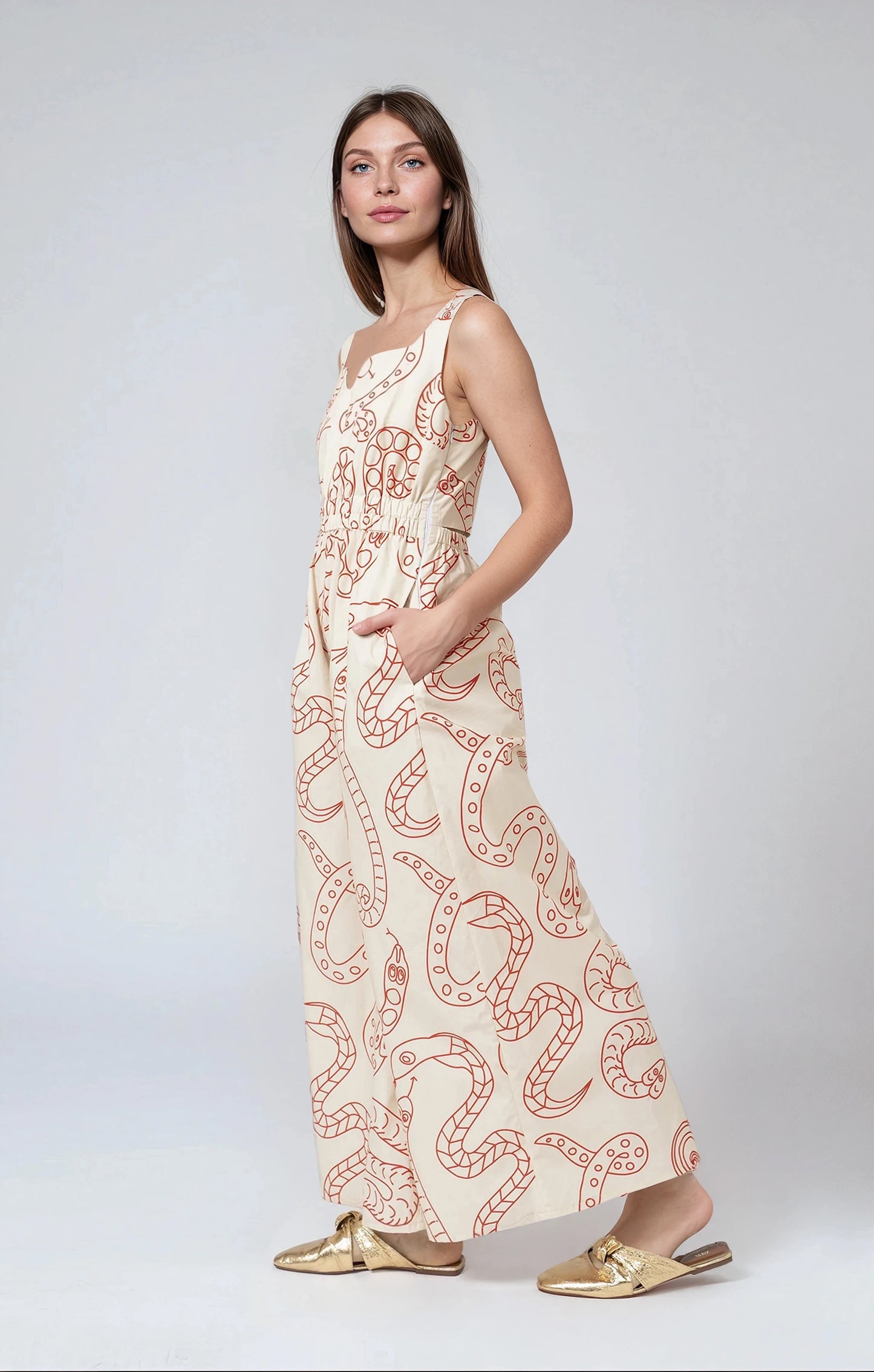MAZ open back jumpsuit 'Snake'