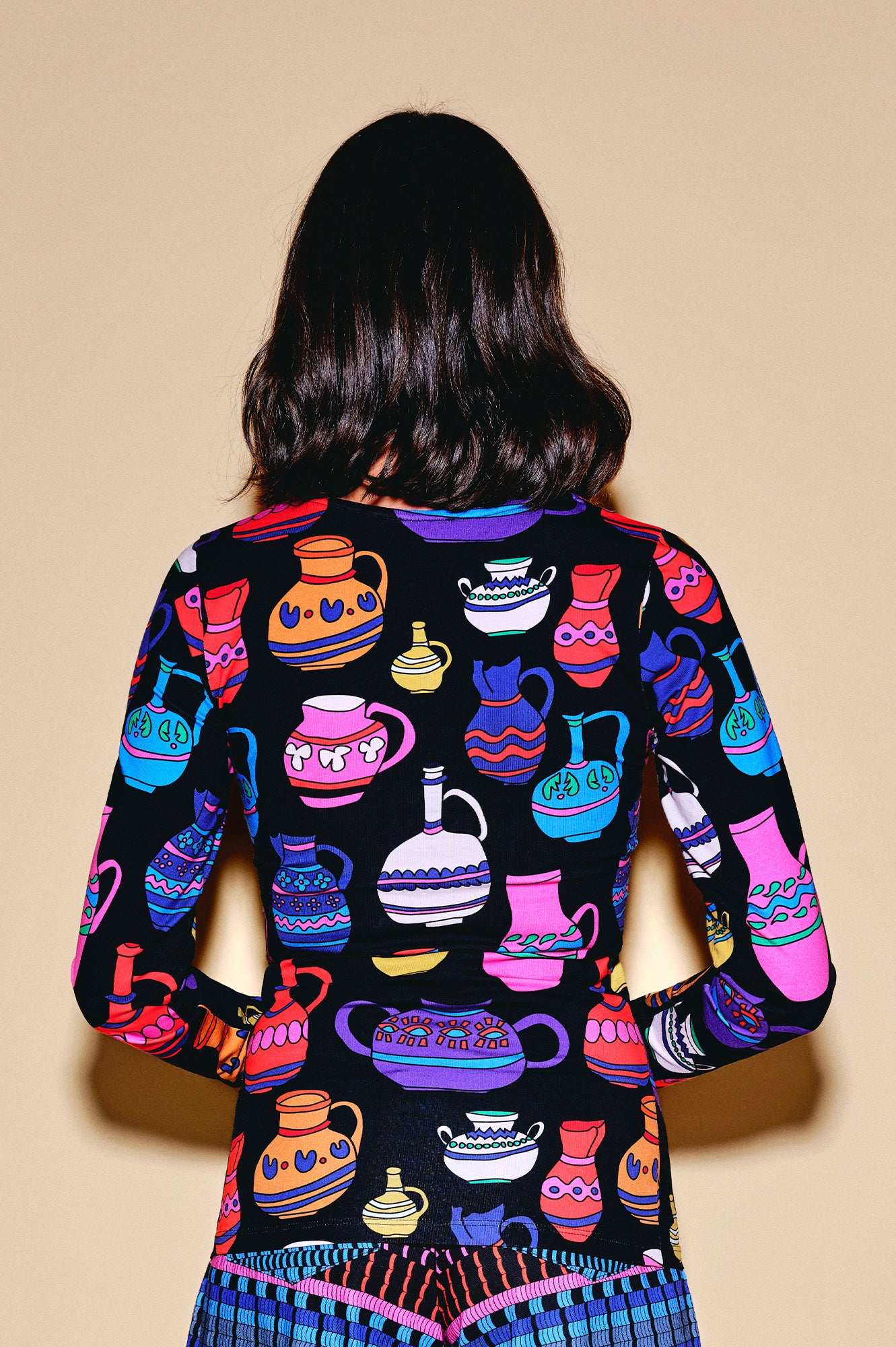 MIHOK long sleeve top 'Vases'