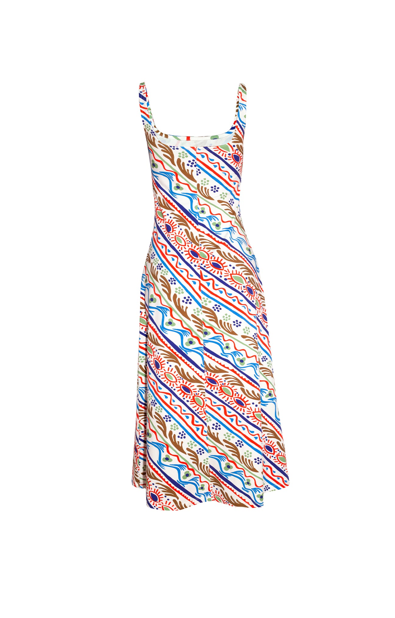 MISKA flared maxi dress 'Folkdoodle'
