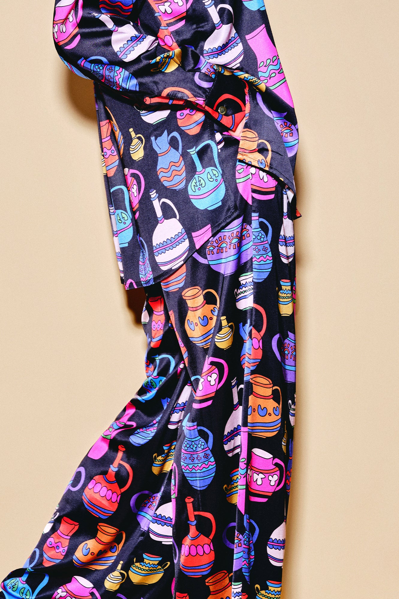 PRADOLLANO drawstring trousers 'Vases'