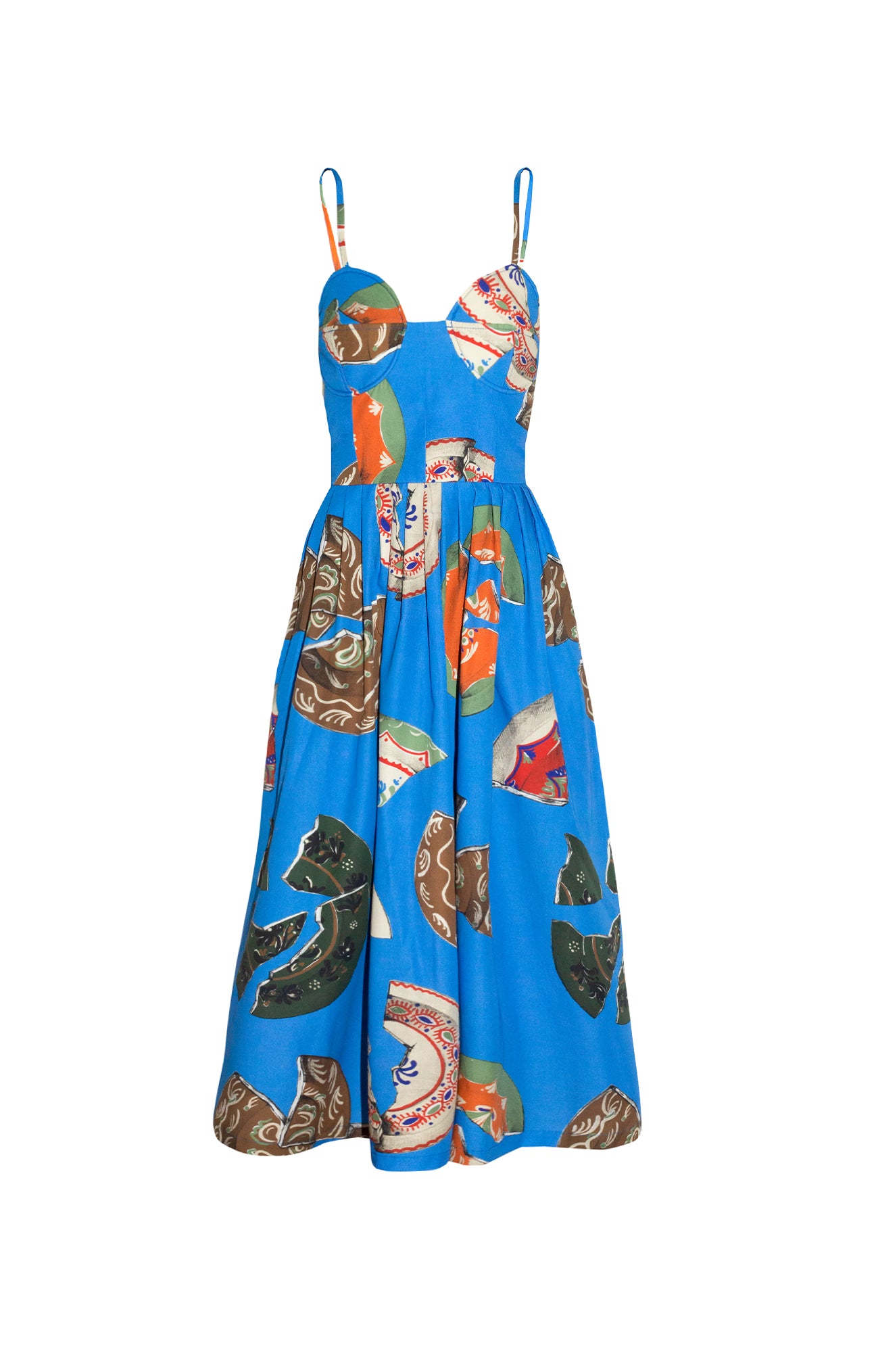 RAJCZY bustier midi dress 'Plates'