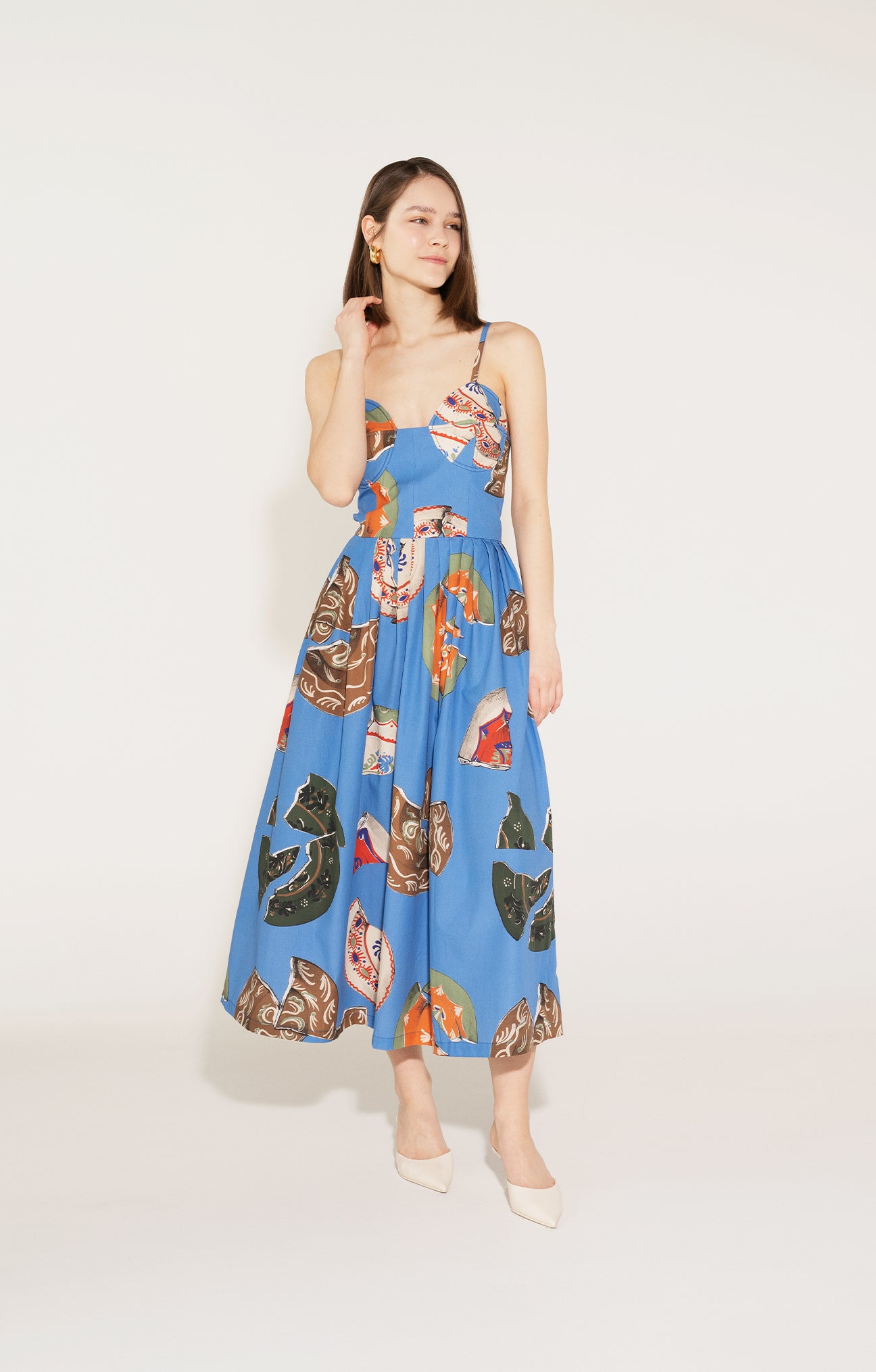 RAJCZY bustier midi dress 'Plates'
