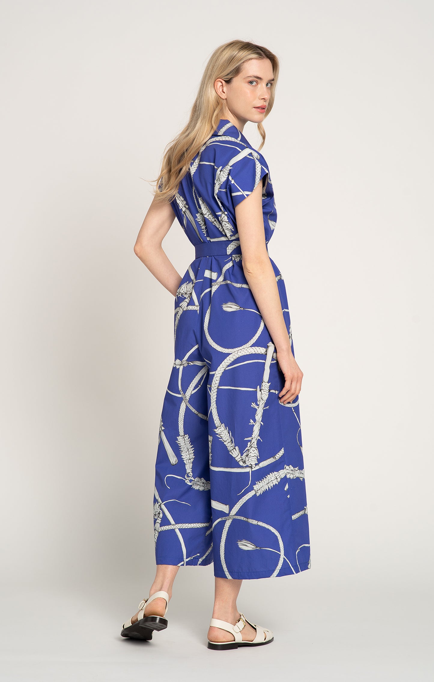 BUTELLA poplin jumpsuit 'Whip Blue'