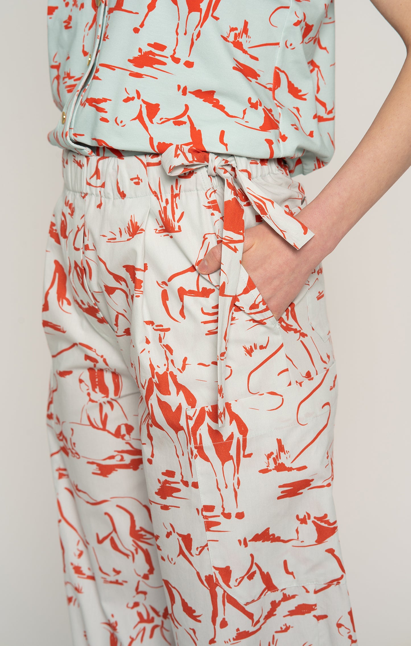 GATYA cargo trousers 'Horsmen Mint'