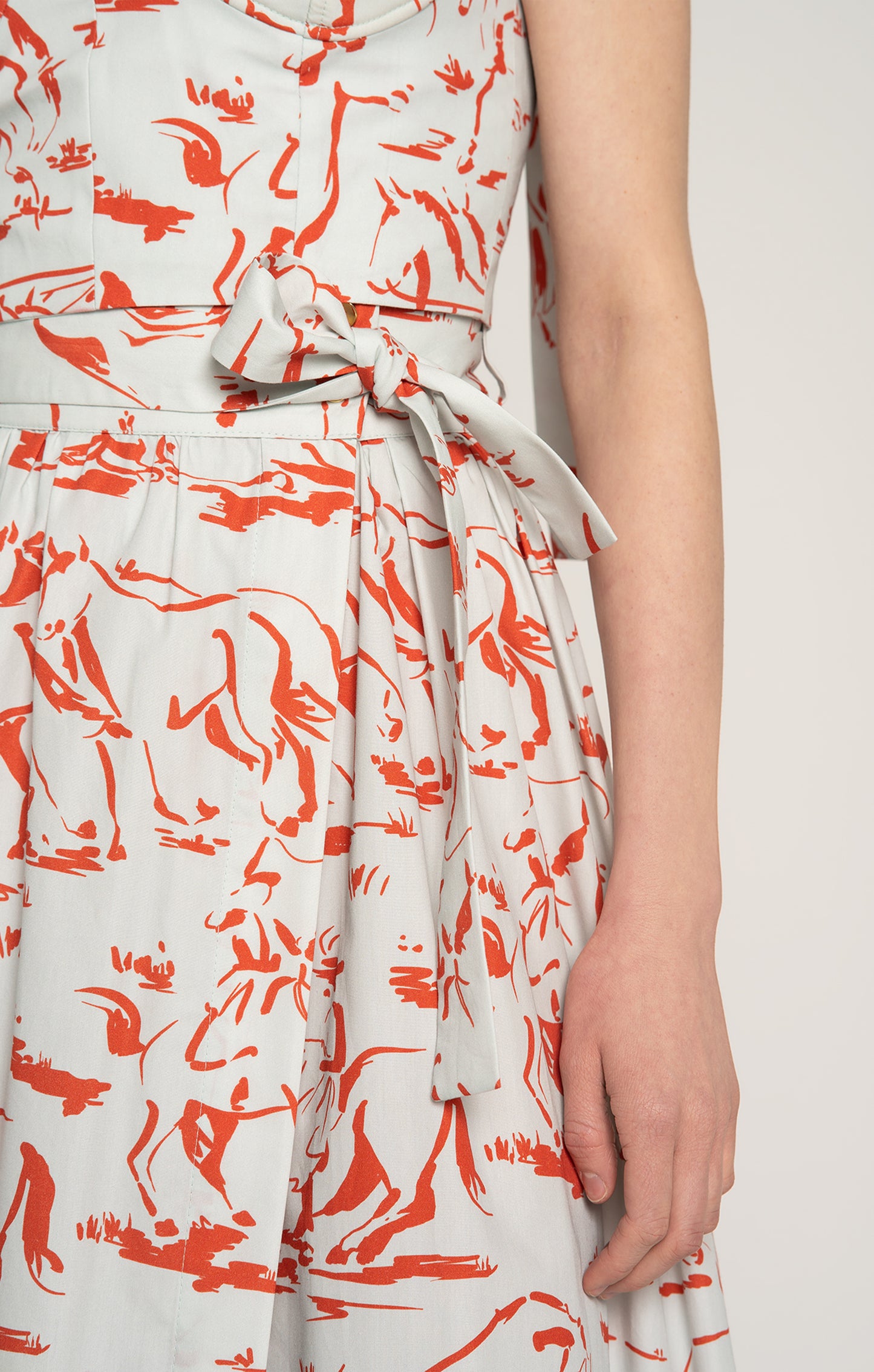 HADIK ruffled wrap skirt 'Horsemen Mint'
