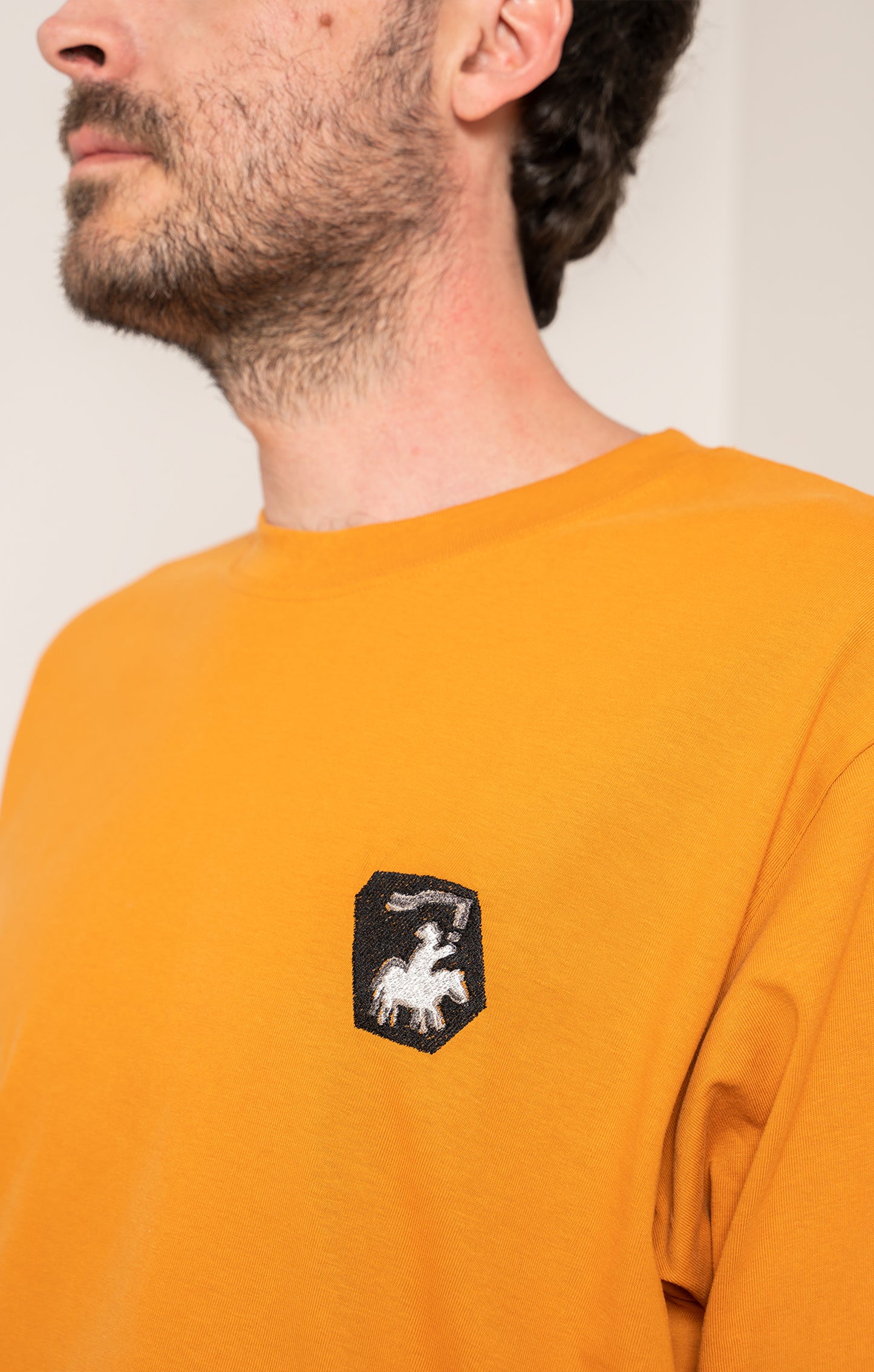 'HORSEMAN' men's T-shirt mustard