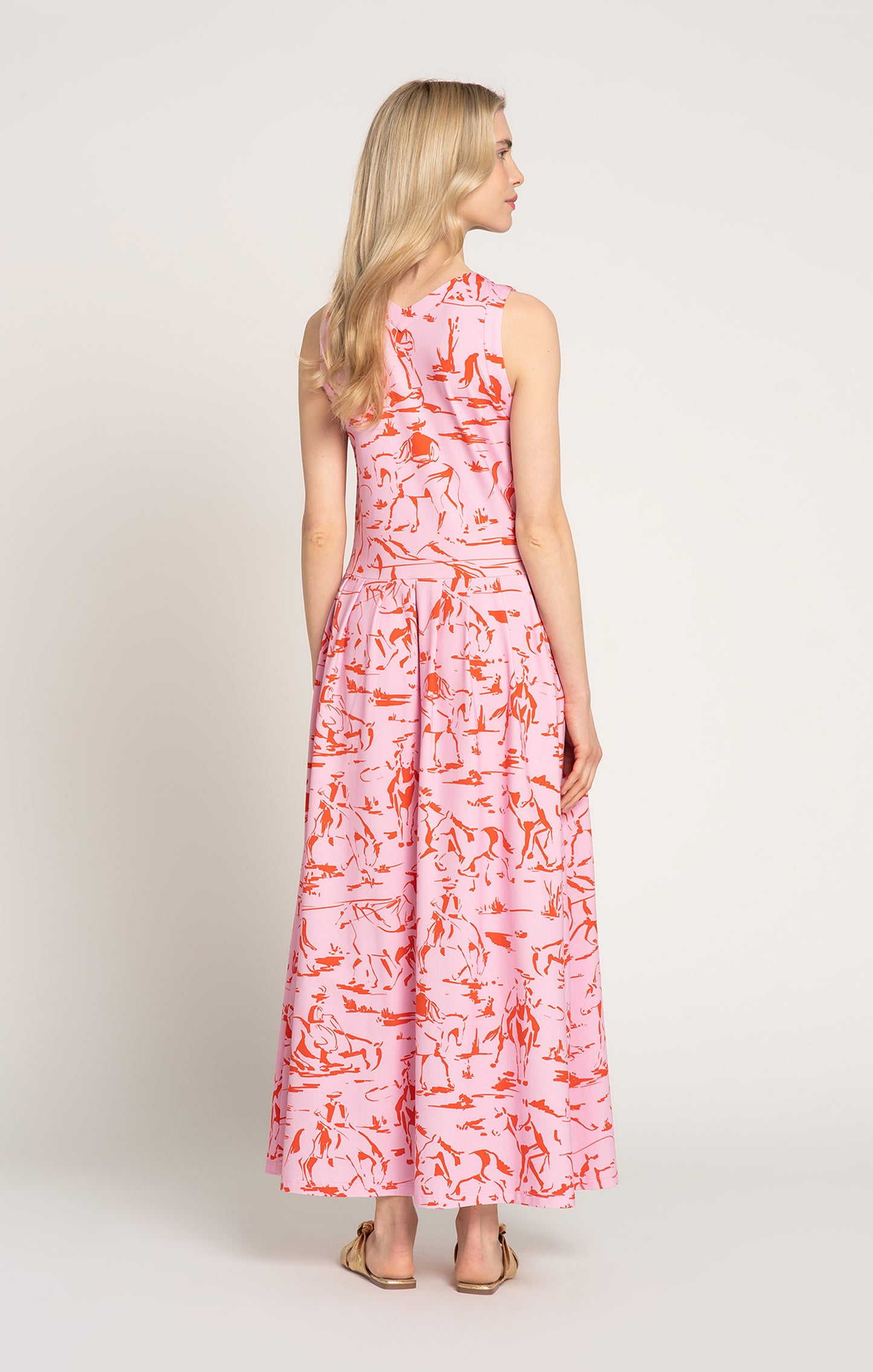 MENES jersey vest dress 'Horsemen Pink'