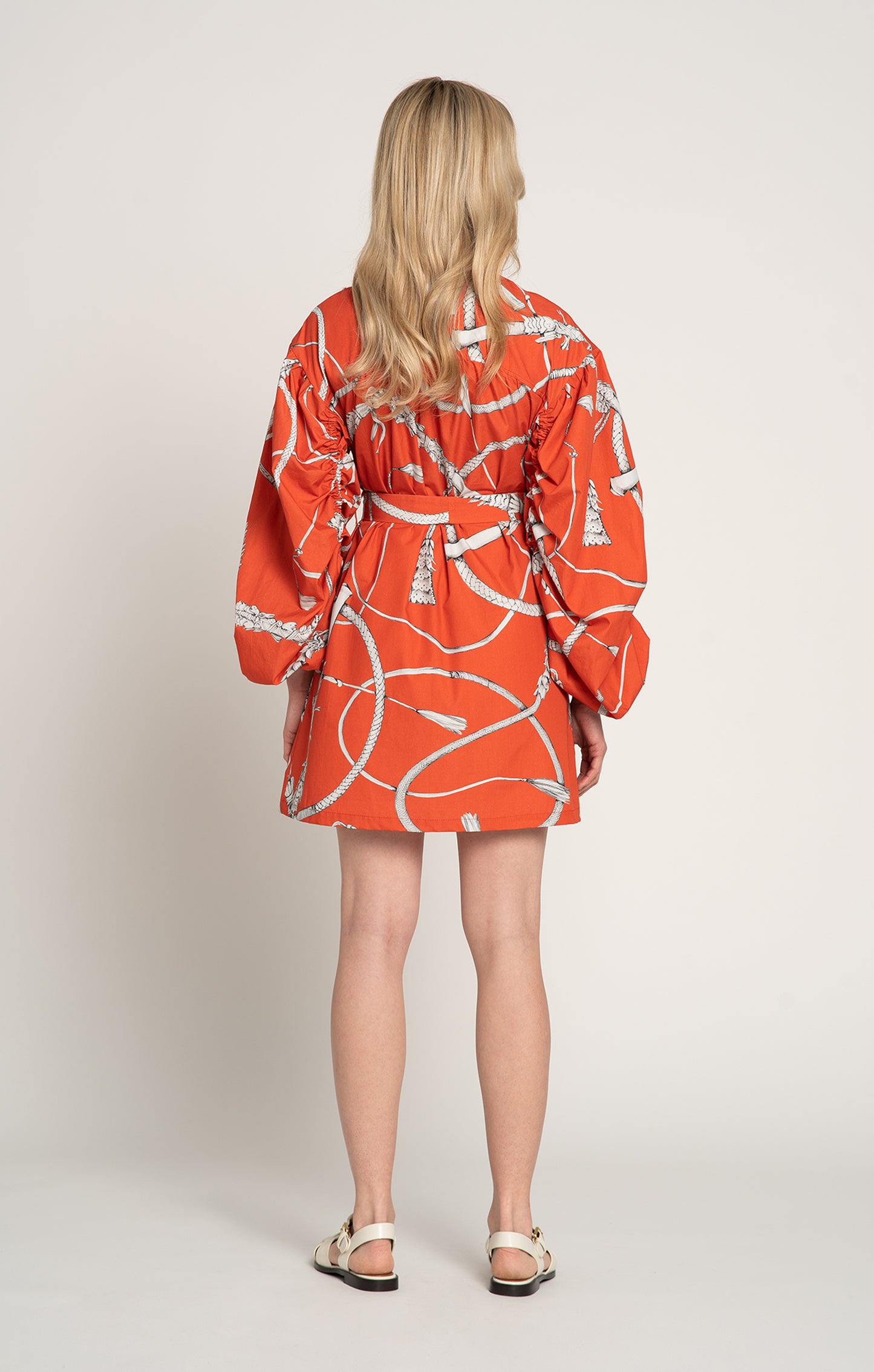 NYEREG voluminous sleeve shirt dress 'Whip Red'