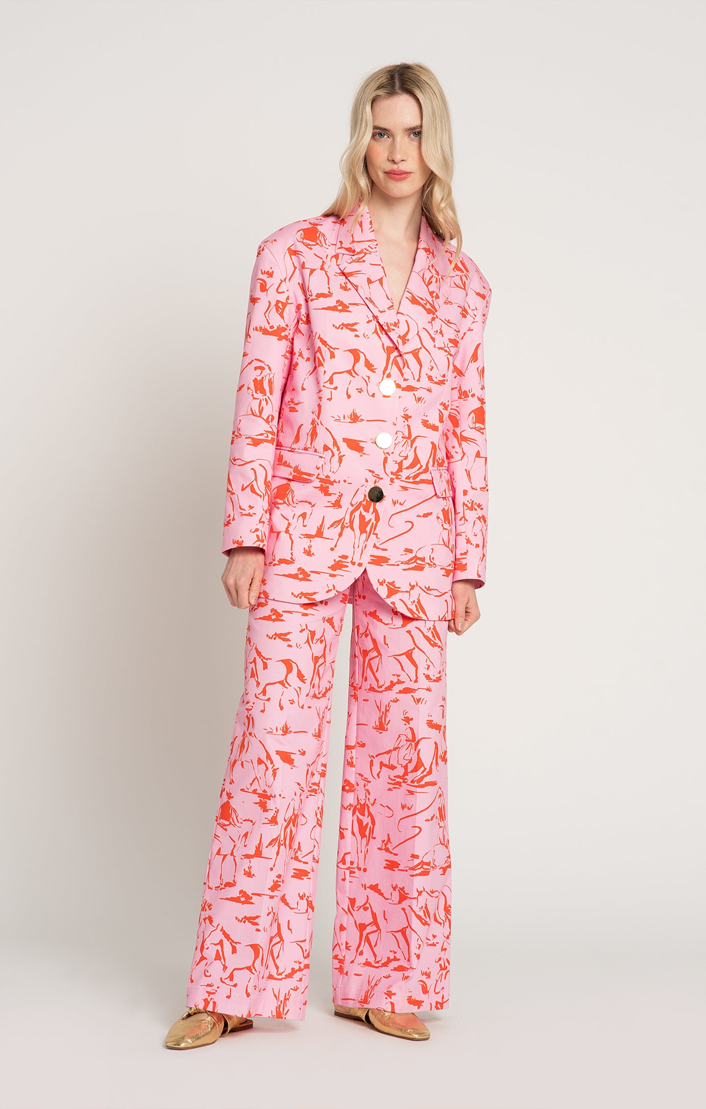 PINGAL oversized blazer 'Horsemen Pink'
