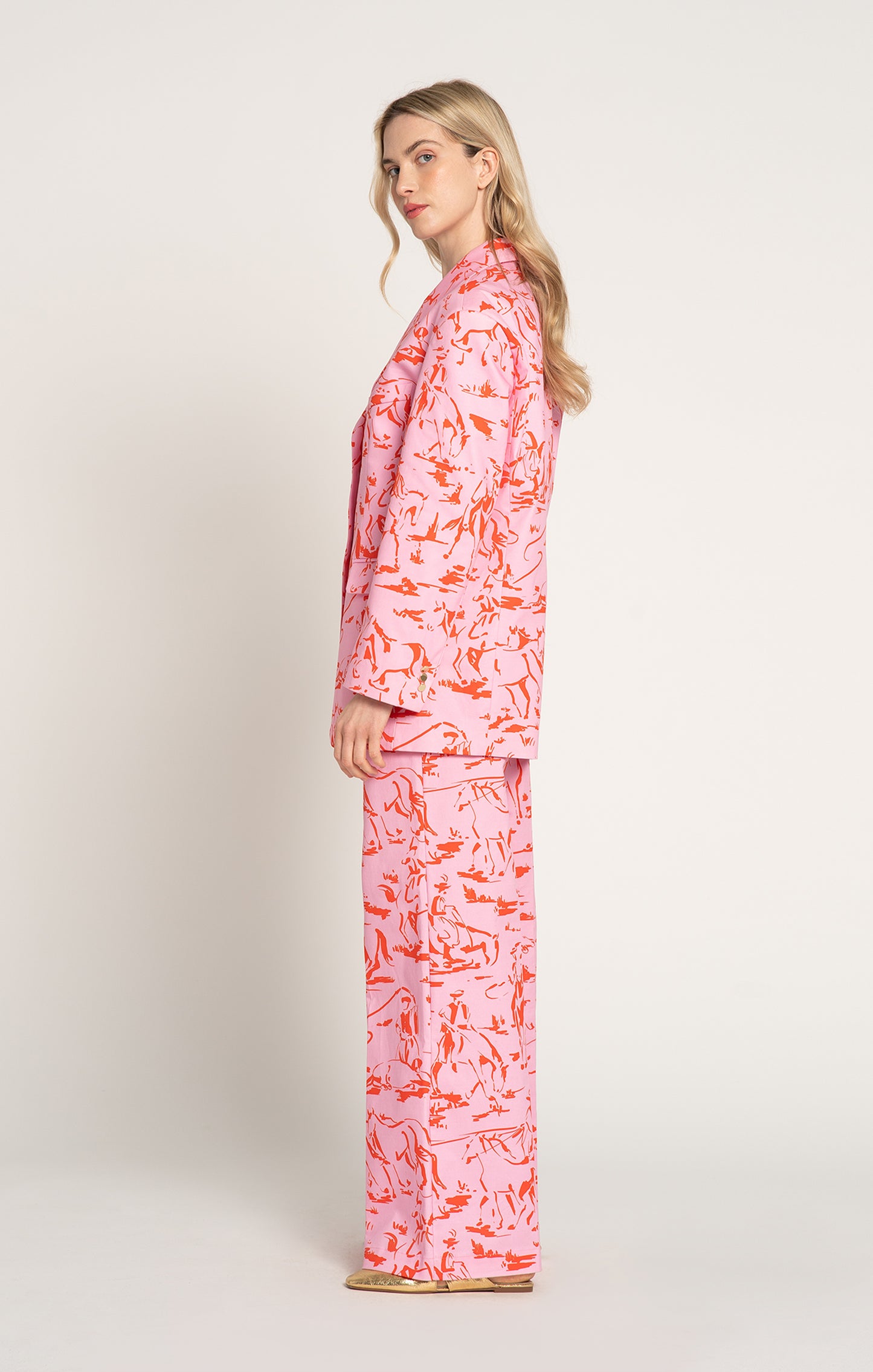 PINGAL oversized blazer 'Horsemen Pink'