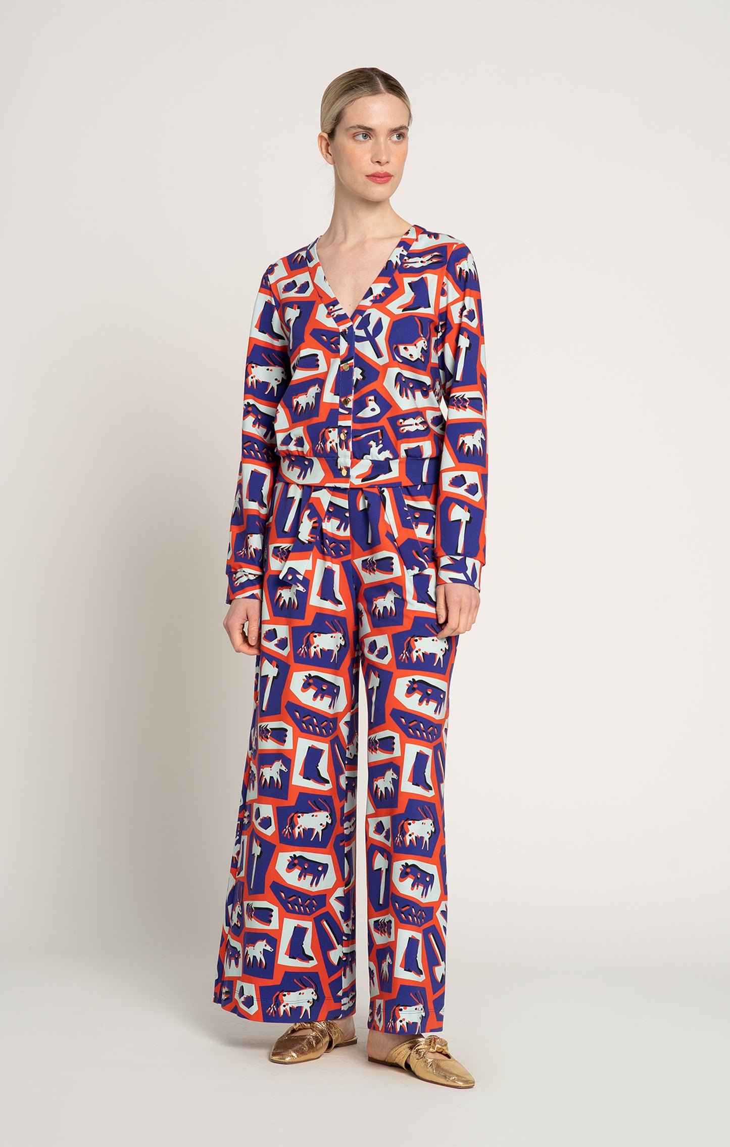 RUDAS jersey trousers ‘Totem Red'