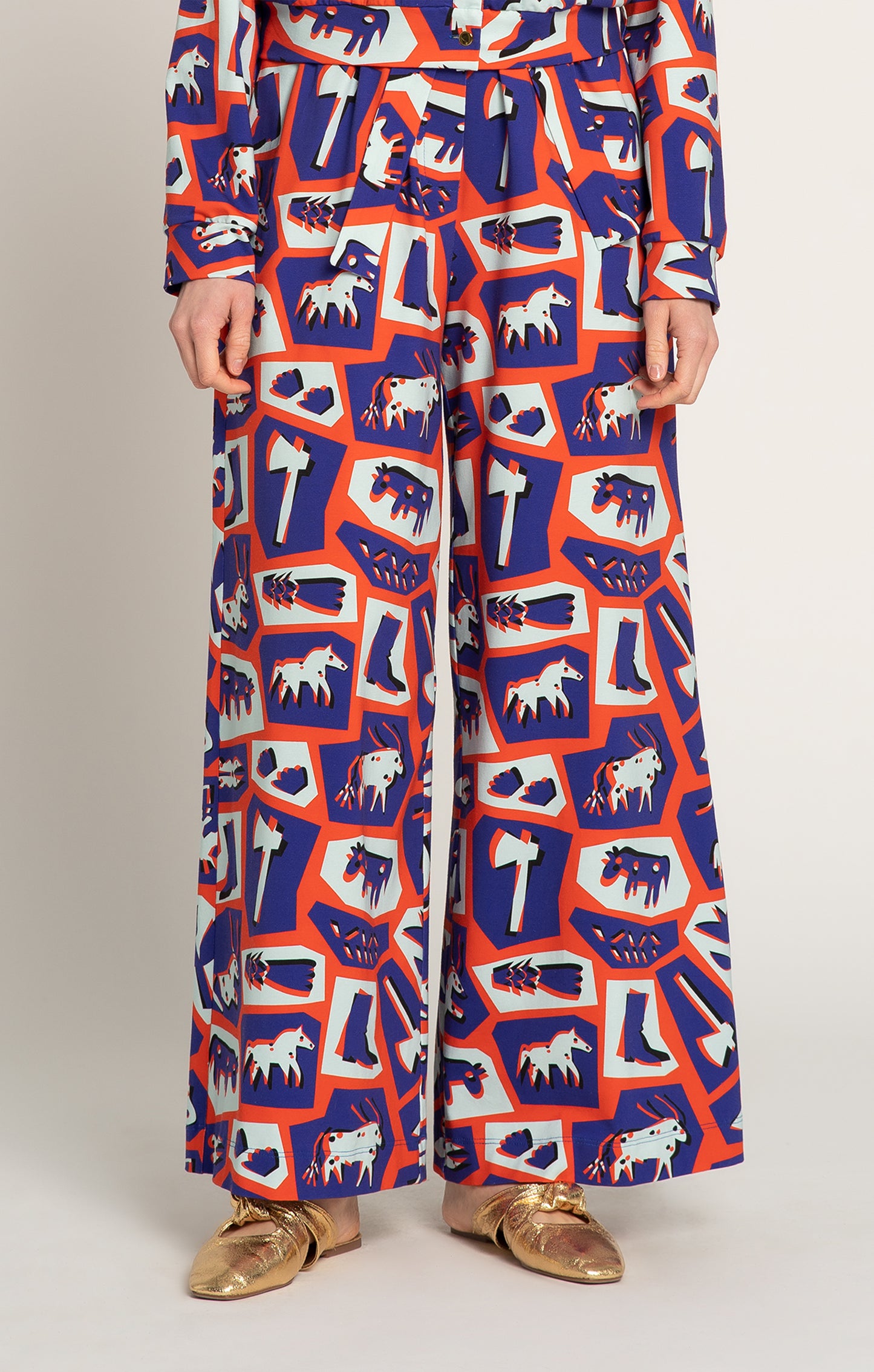 RUDAS jersey trousers ‘Totem Red'