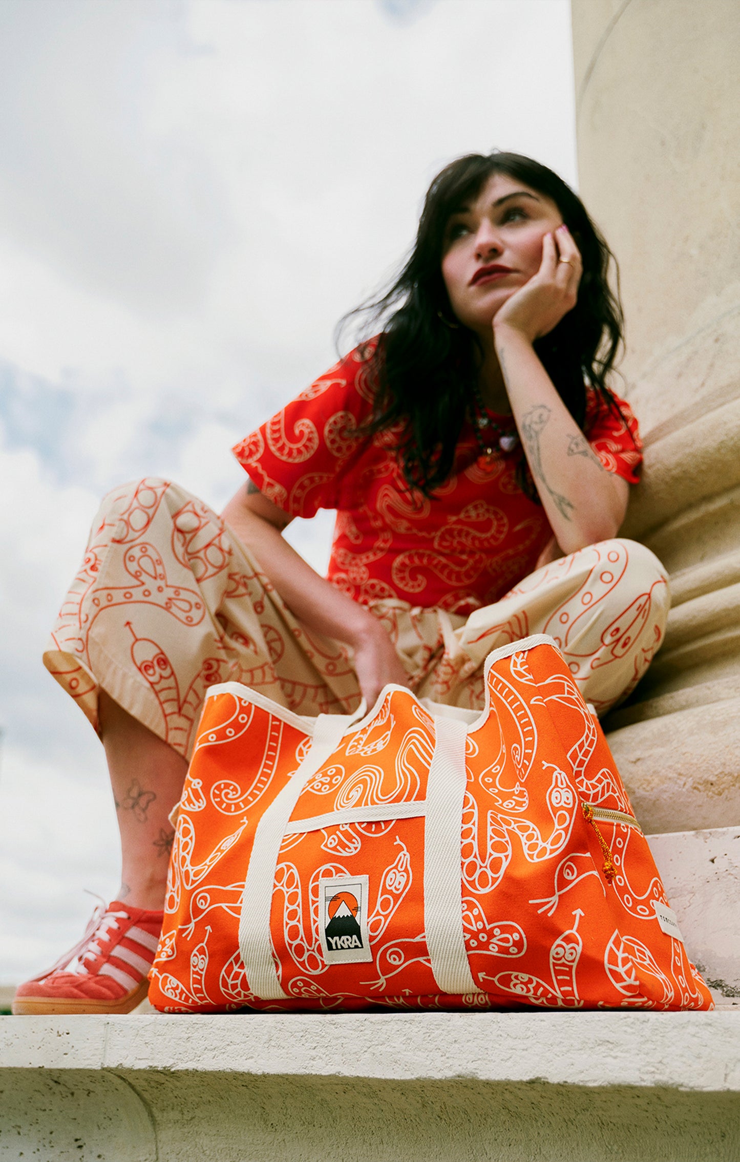 YKRA x TOMCSANYI beach bag 'Snake'