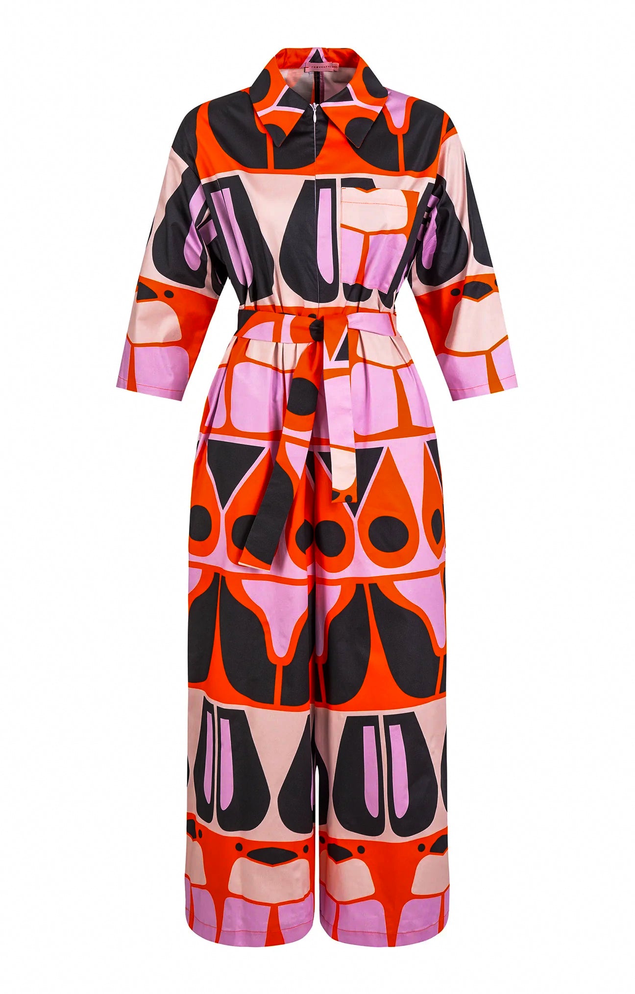 CINCER zip up jumpsuit 'Abstract Bugs'