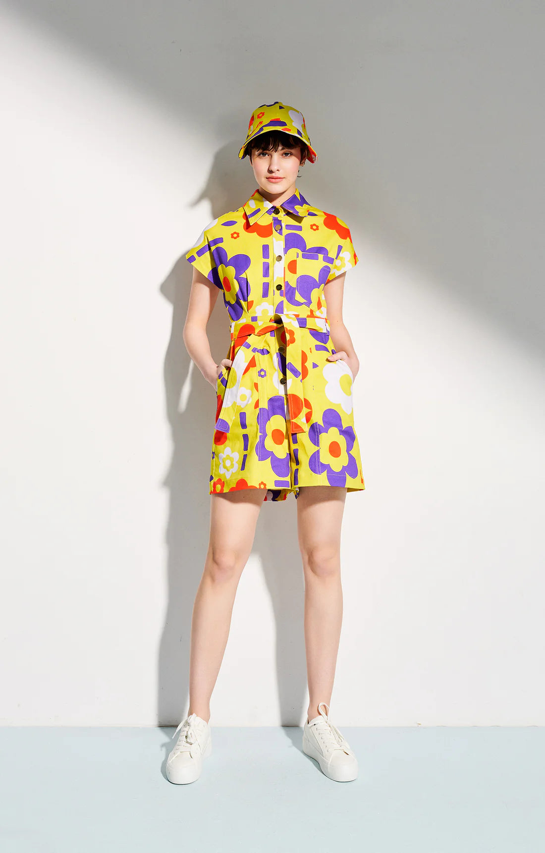 DAPHNE playsuit 'space flowers'