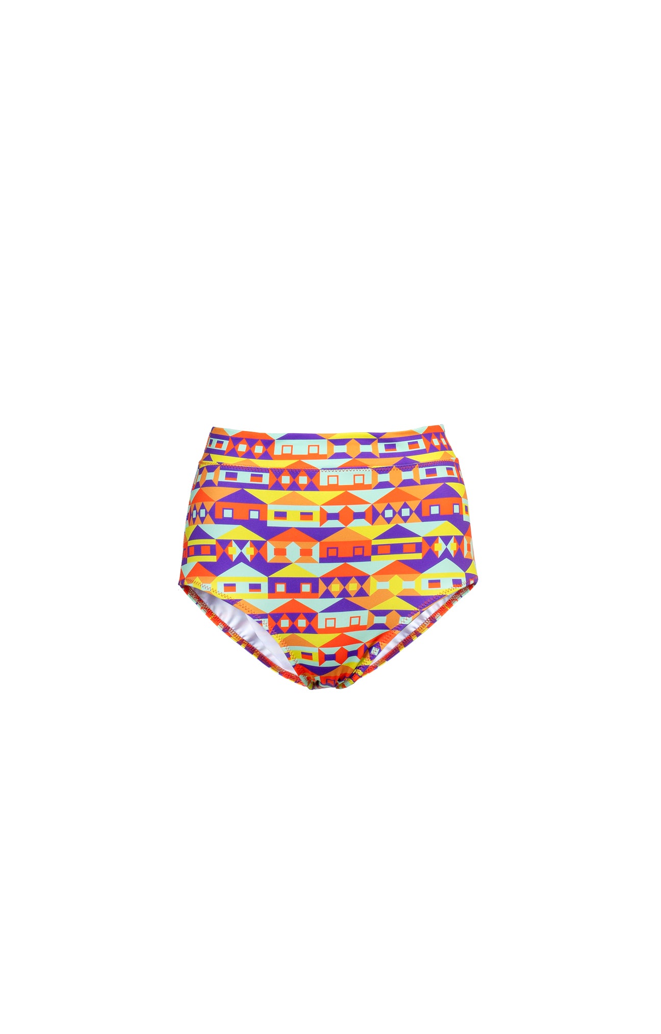 IDOLA high-waist bikini bottom 'houses'