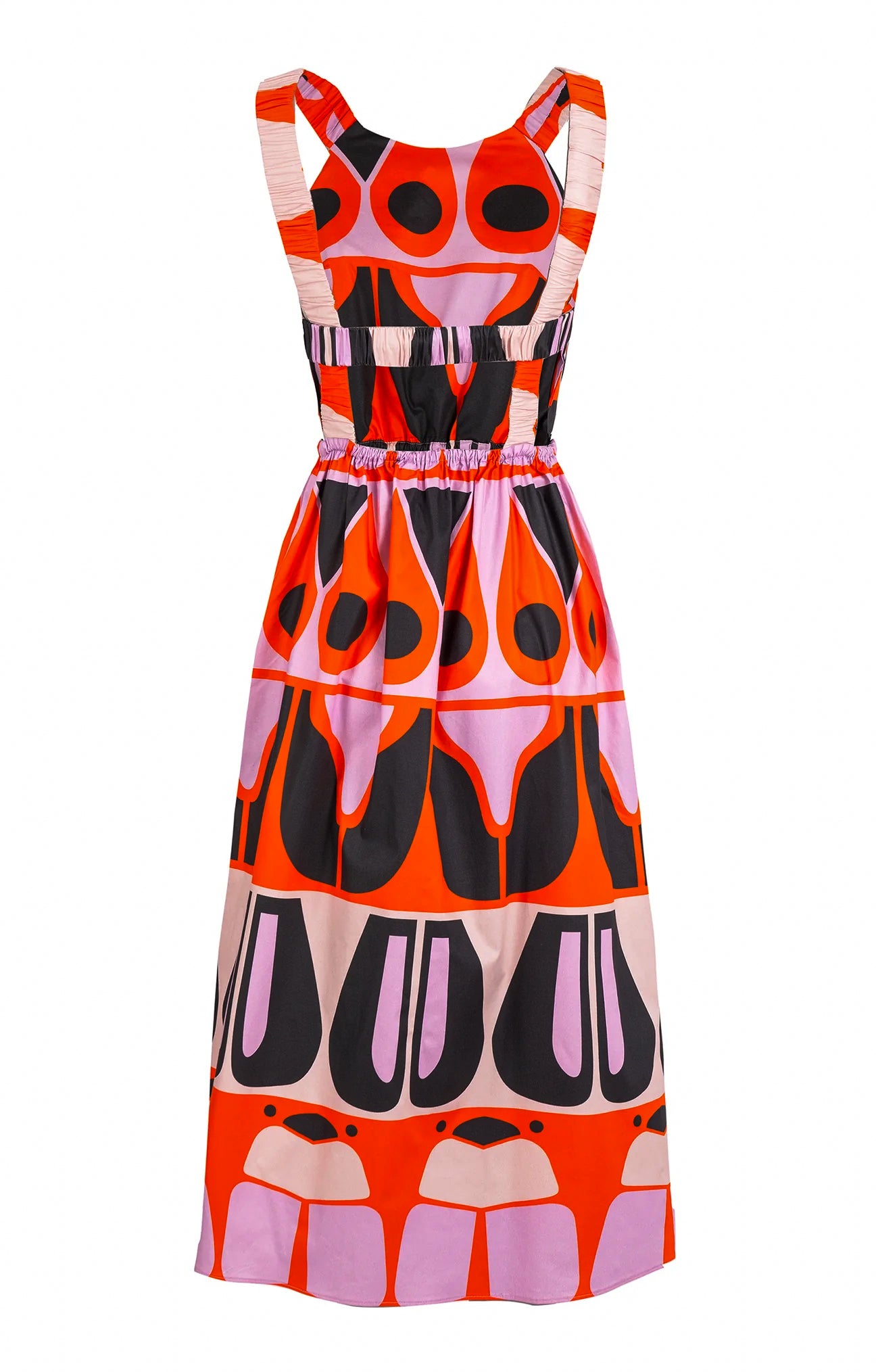 KATICA open back dress 'Abstract Bugs'