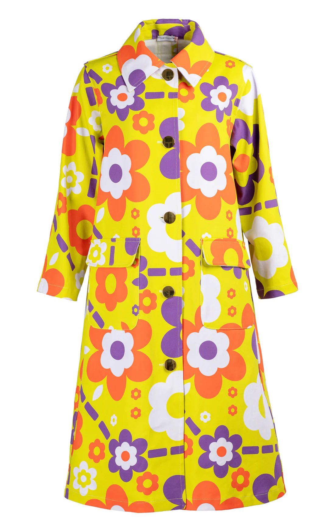 KLARA trench coat 'space flowers'
