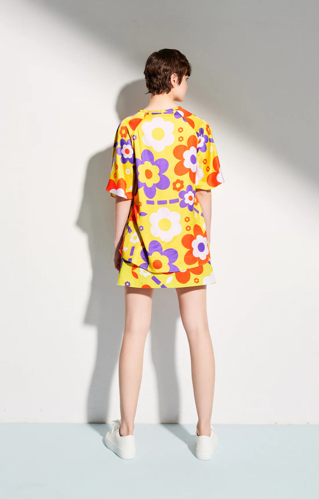 LALA draped sleeve blouse 'space flowers'
