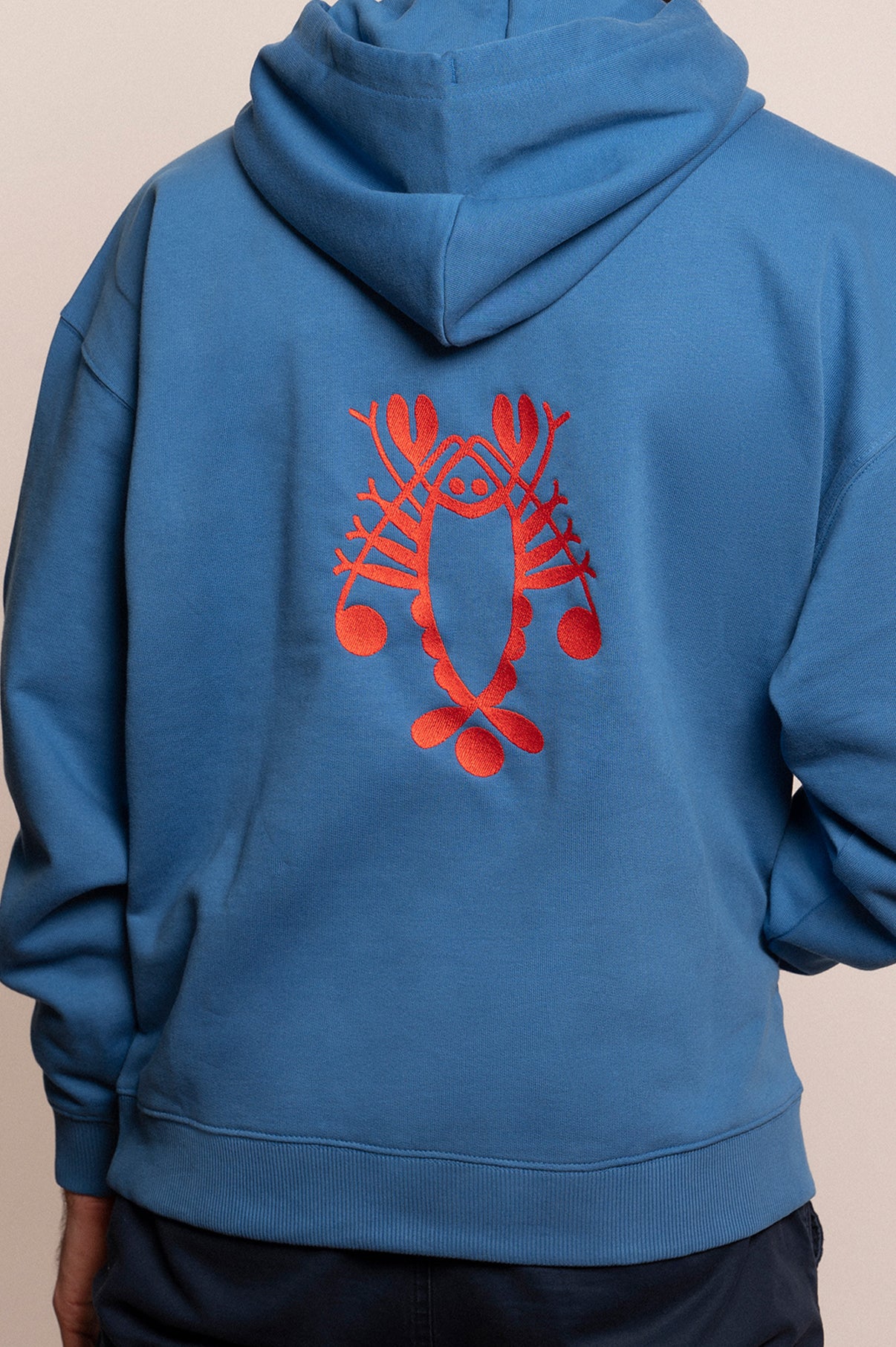 'LOBSTER' men's hoodie sky blue